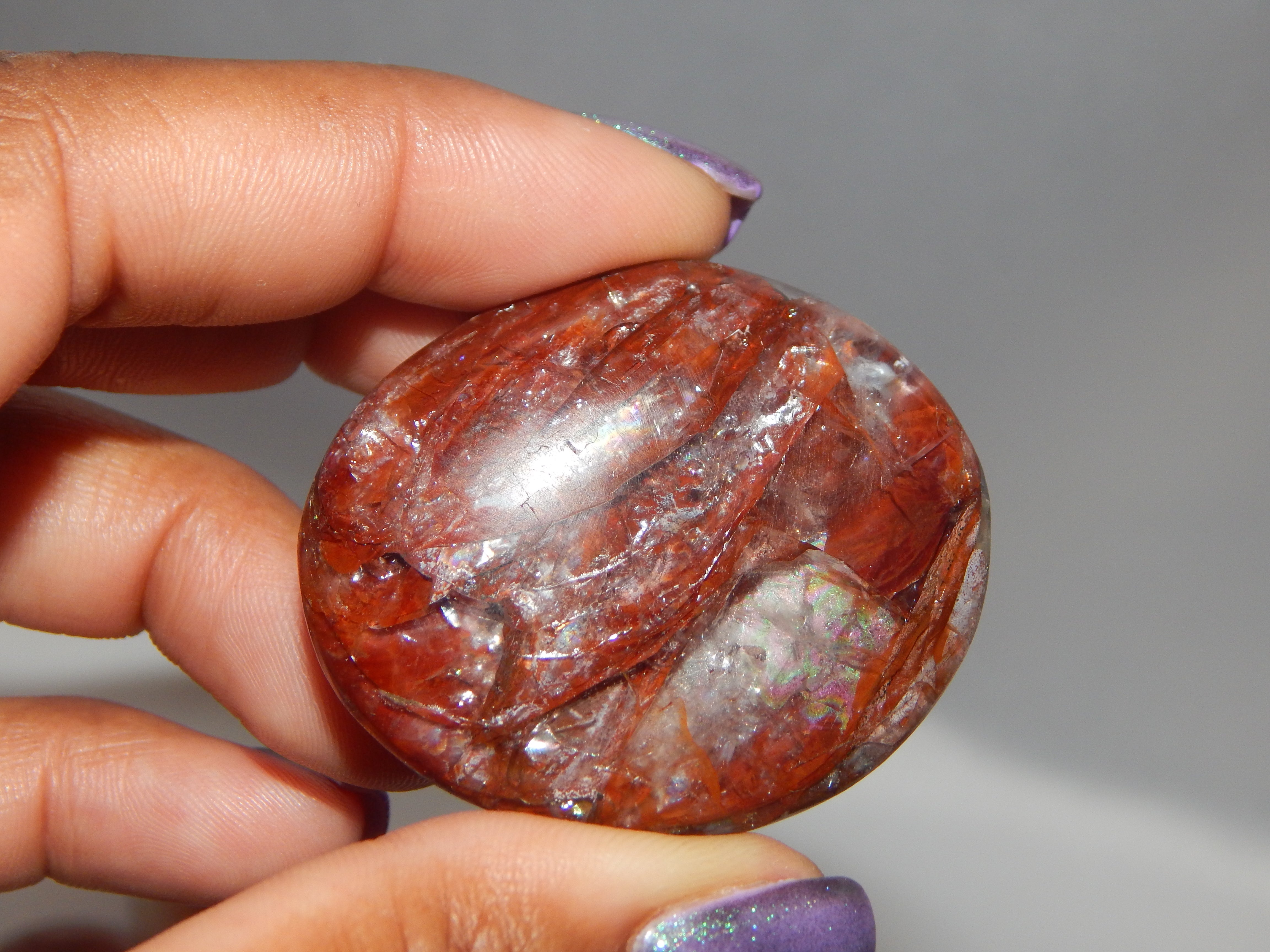 Fire Quartz Palmstone