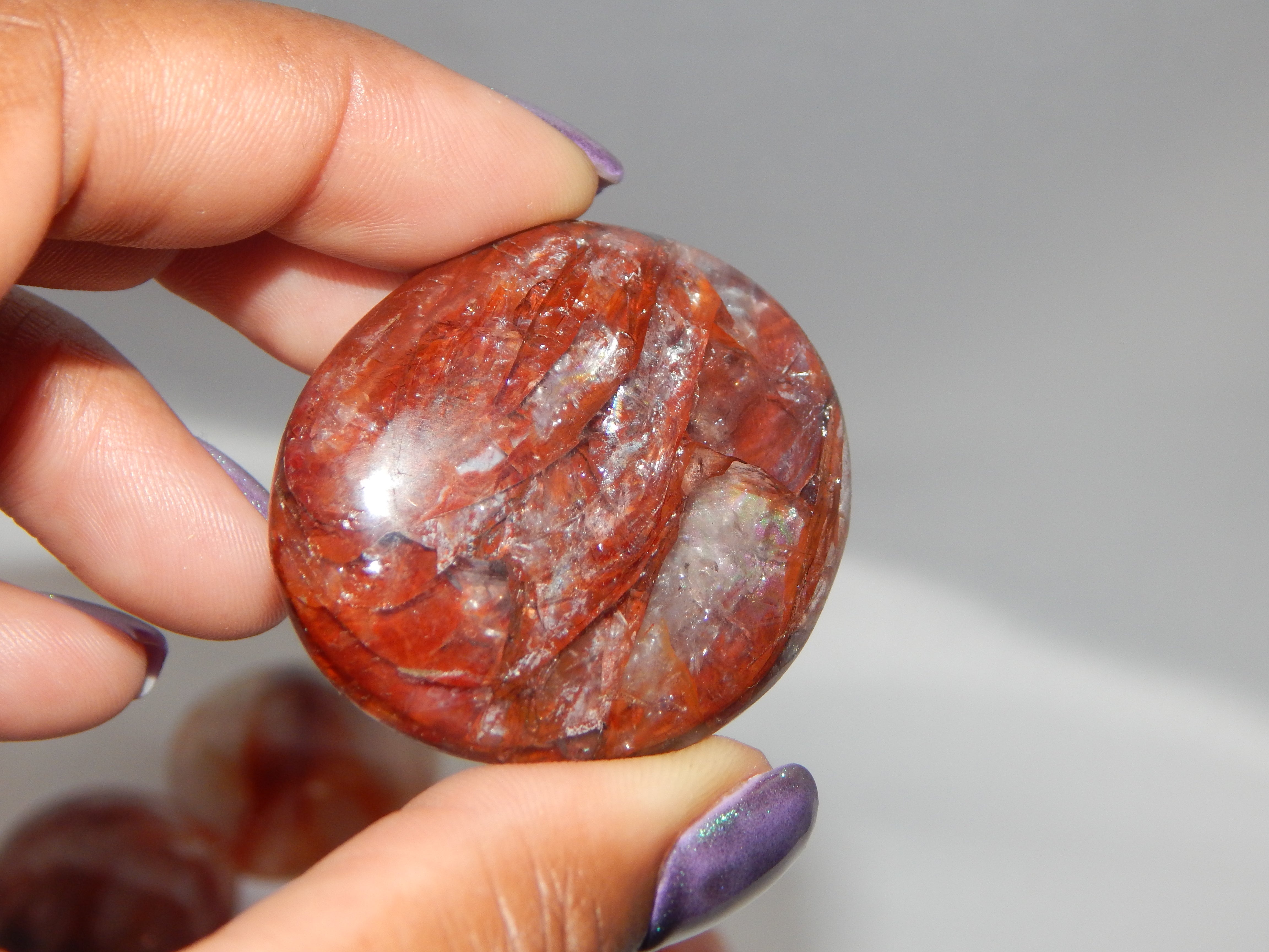 Fire Quartz Palmstone