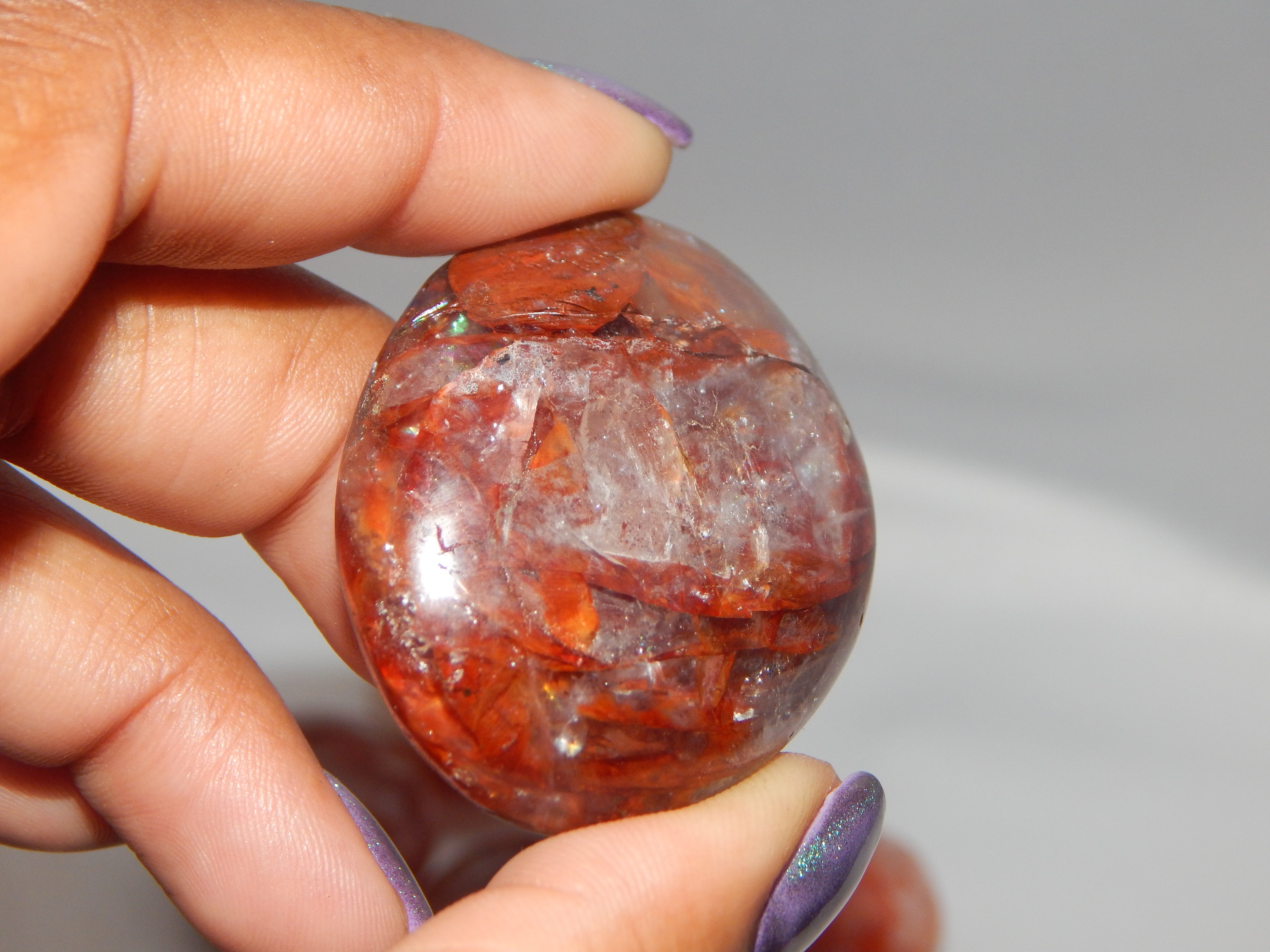 Fire Quartz Palmstone