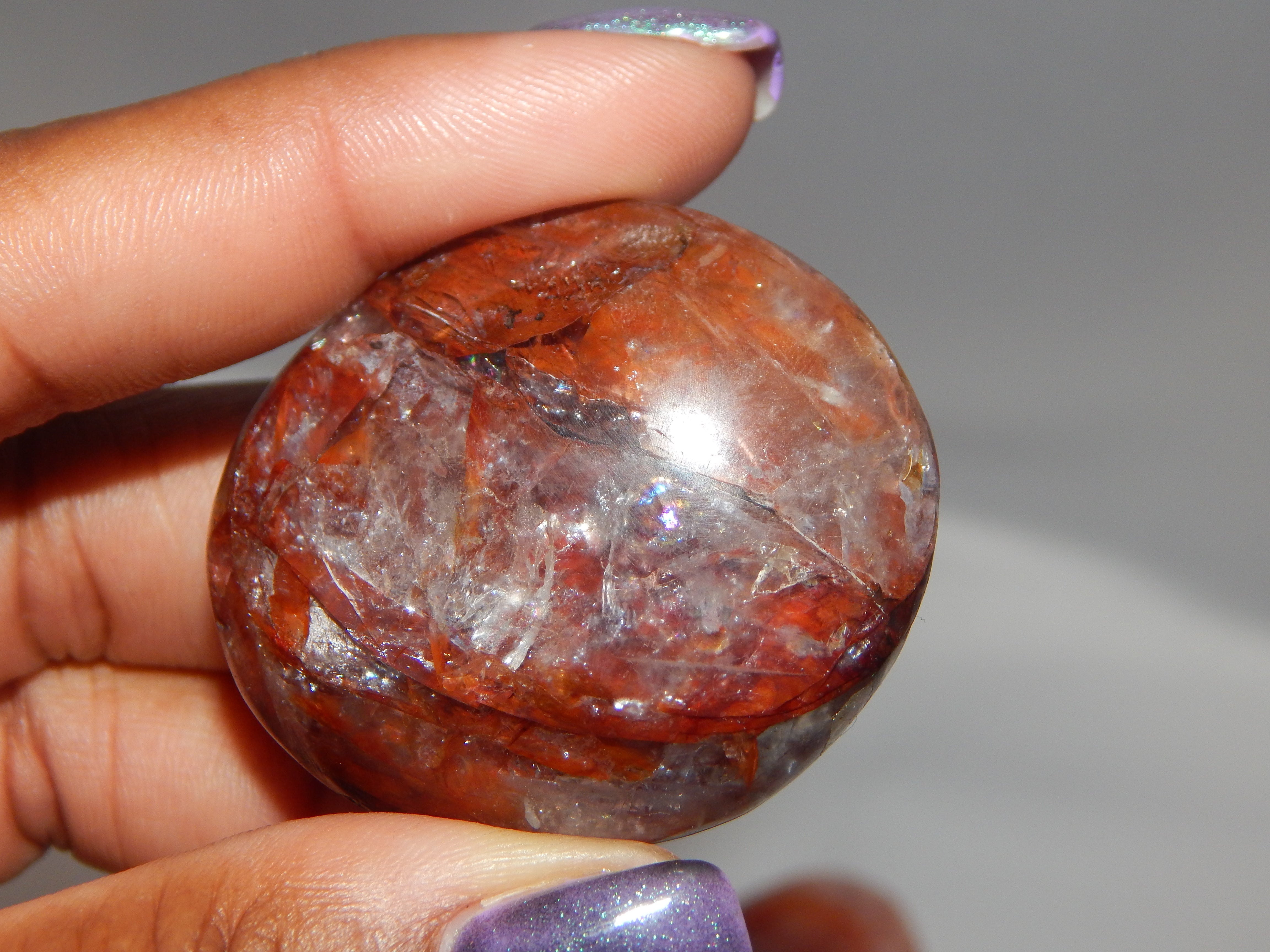Fire Quartz Palmstone