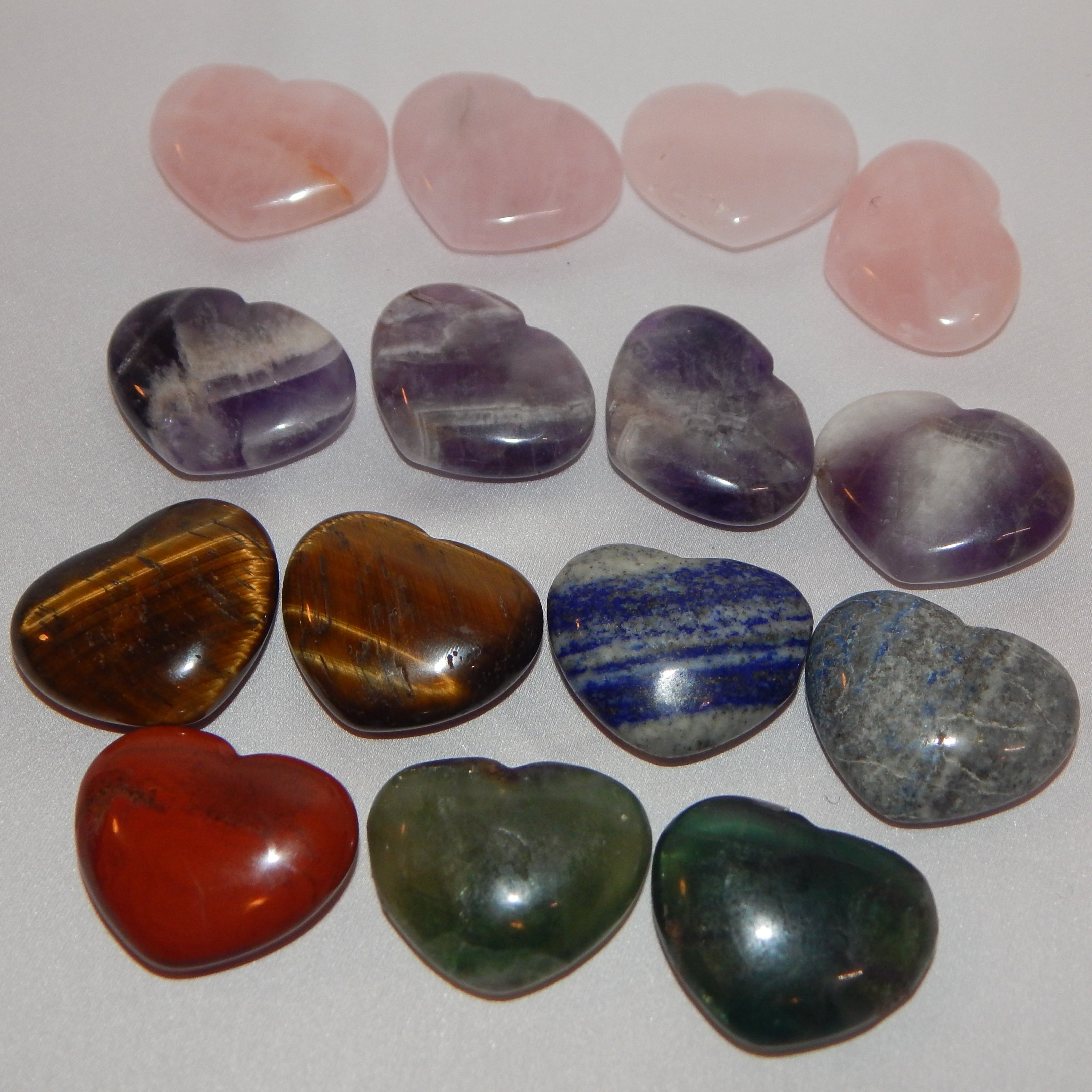All Natural Crystal - Rounded Hearts