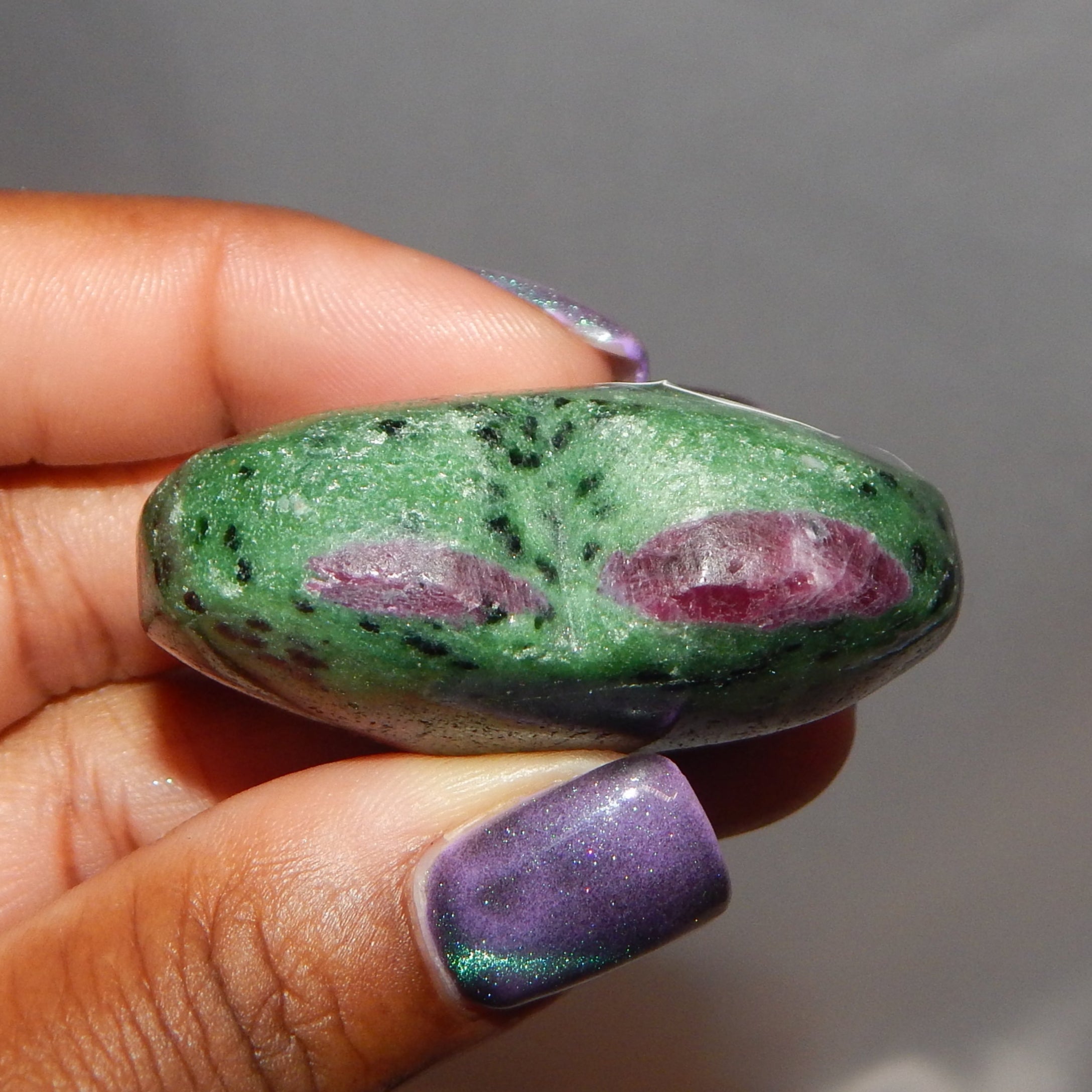 Ruby Zoisite Rounded Heart