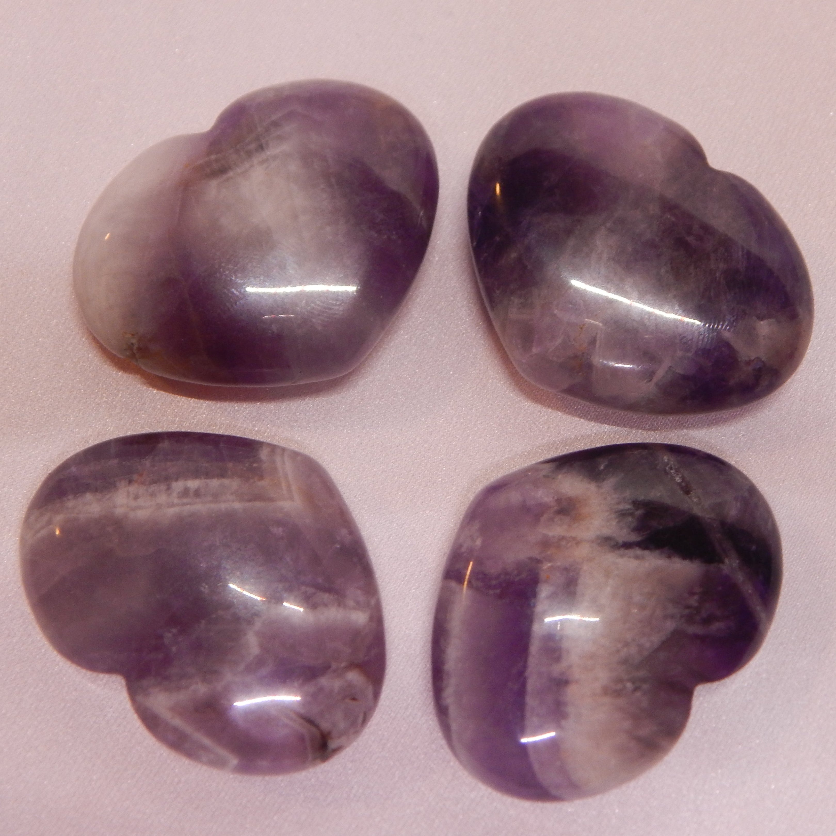 All Natural Crystal - Rounded Hearts