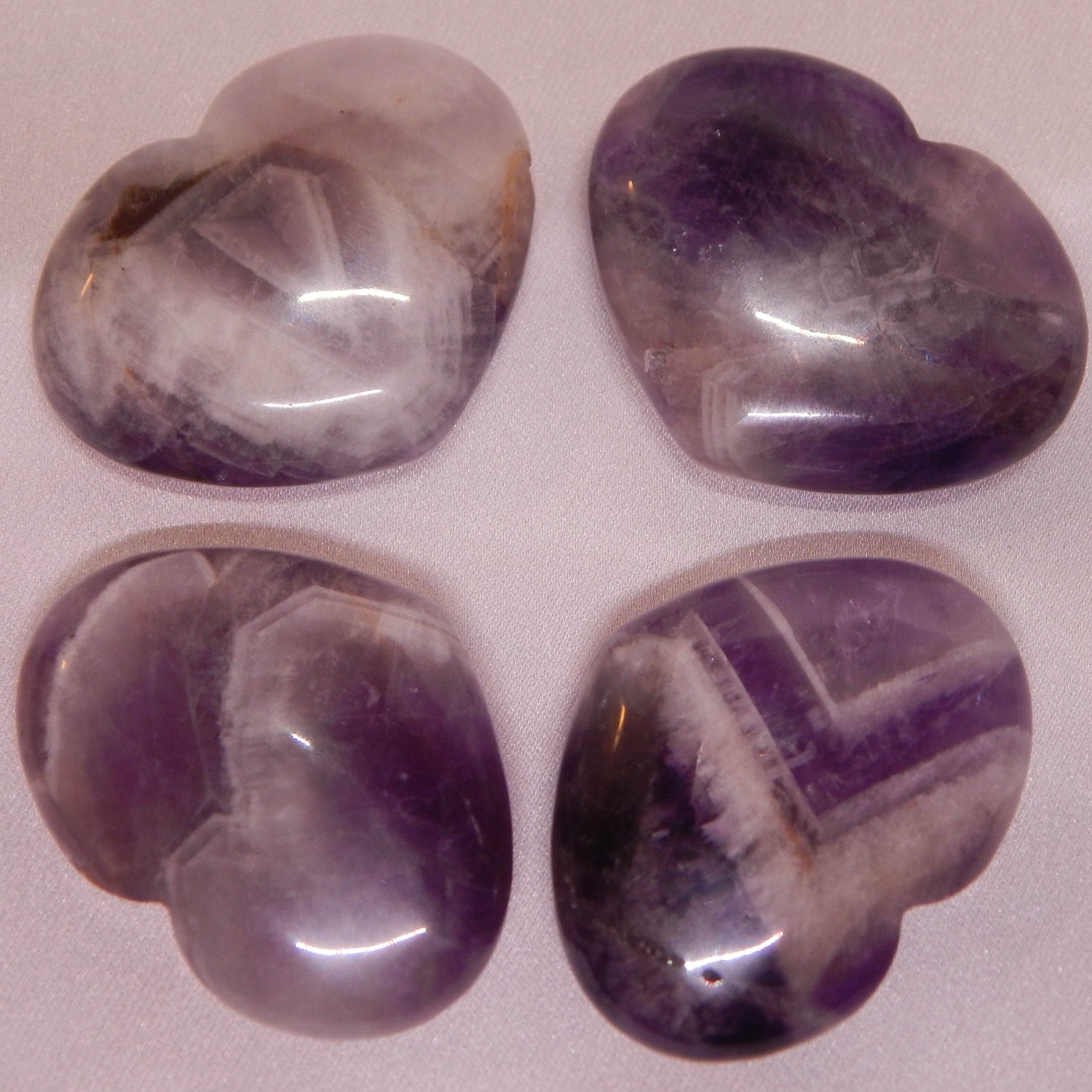 All Natural Crystal - Rounded Hearts