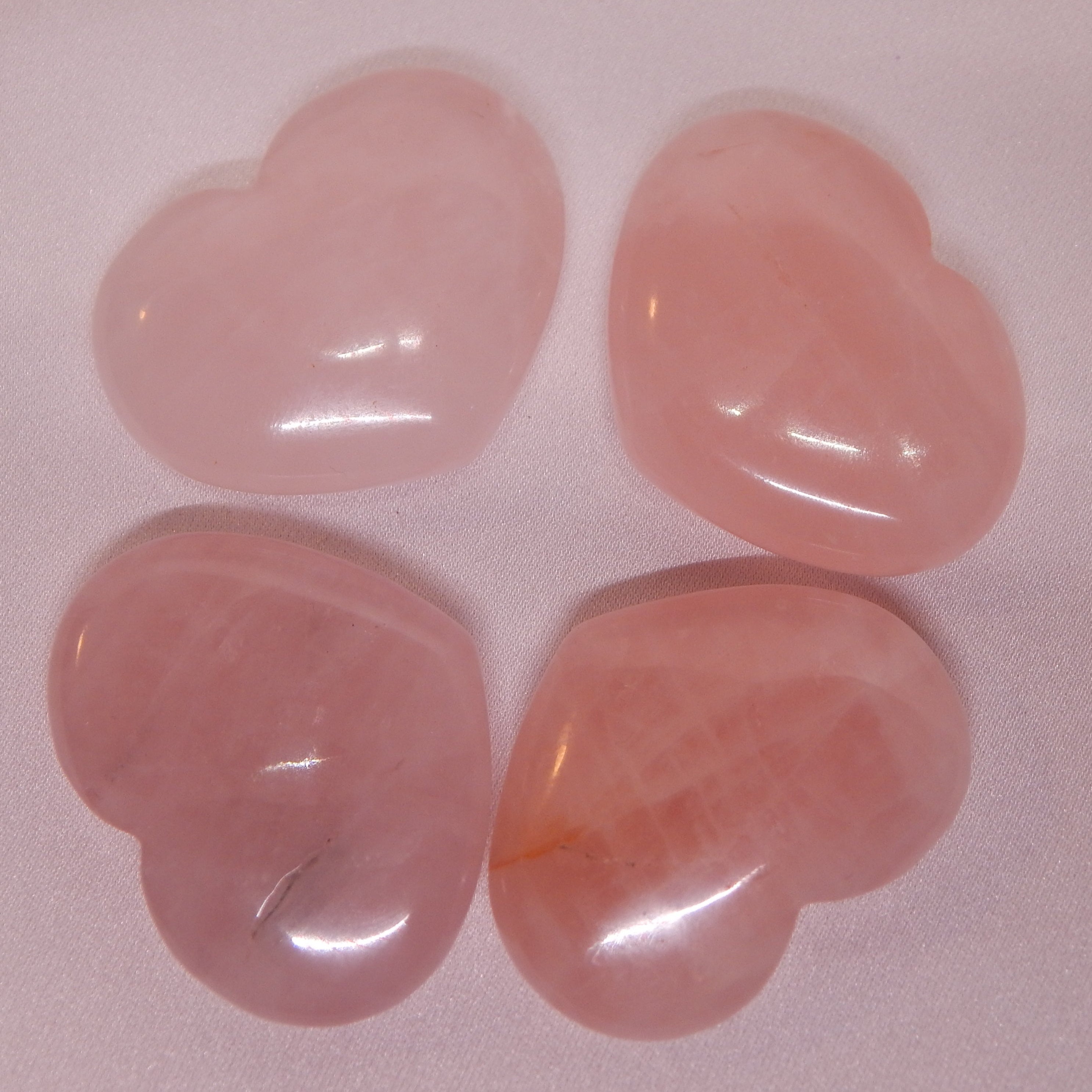 All Natural Crystal - Rounded Hearts