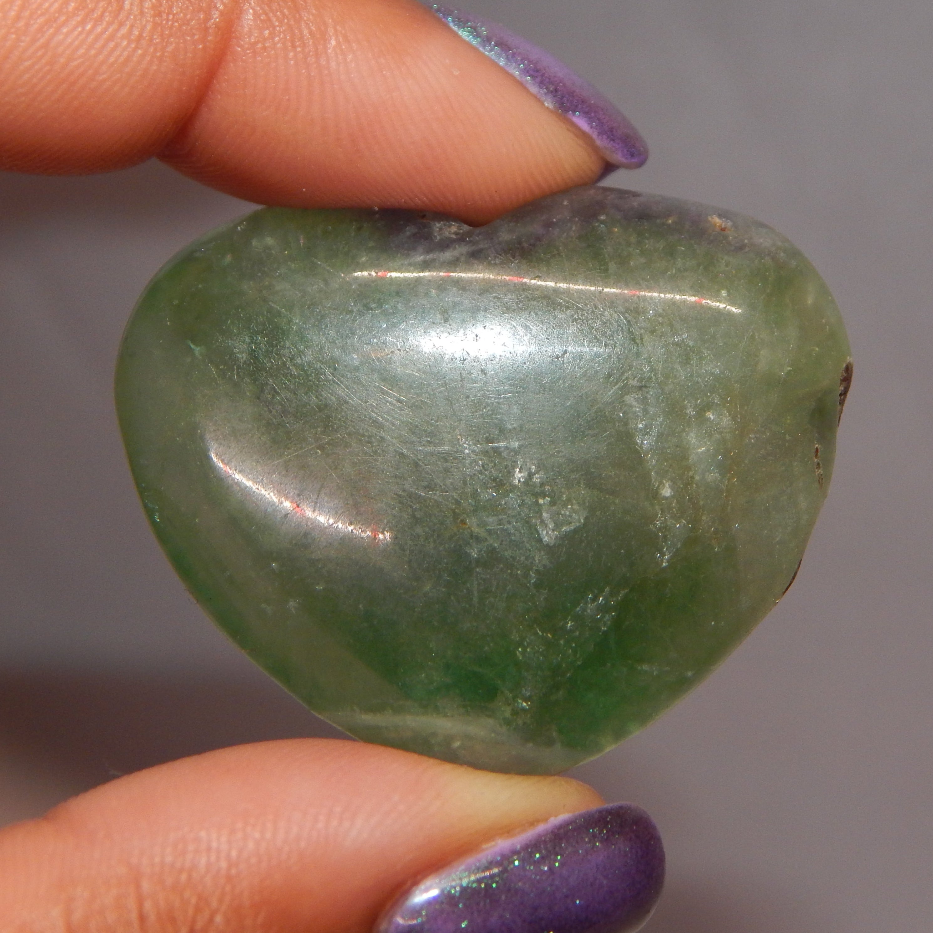 All Natural Crystal - Rounded Hearts