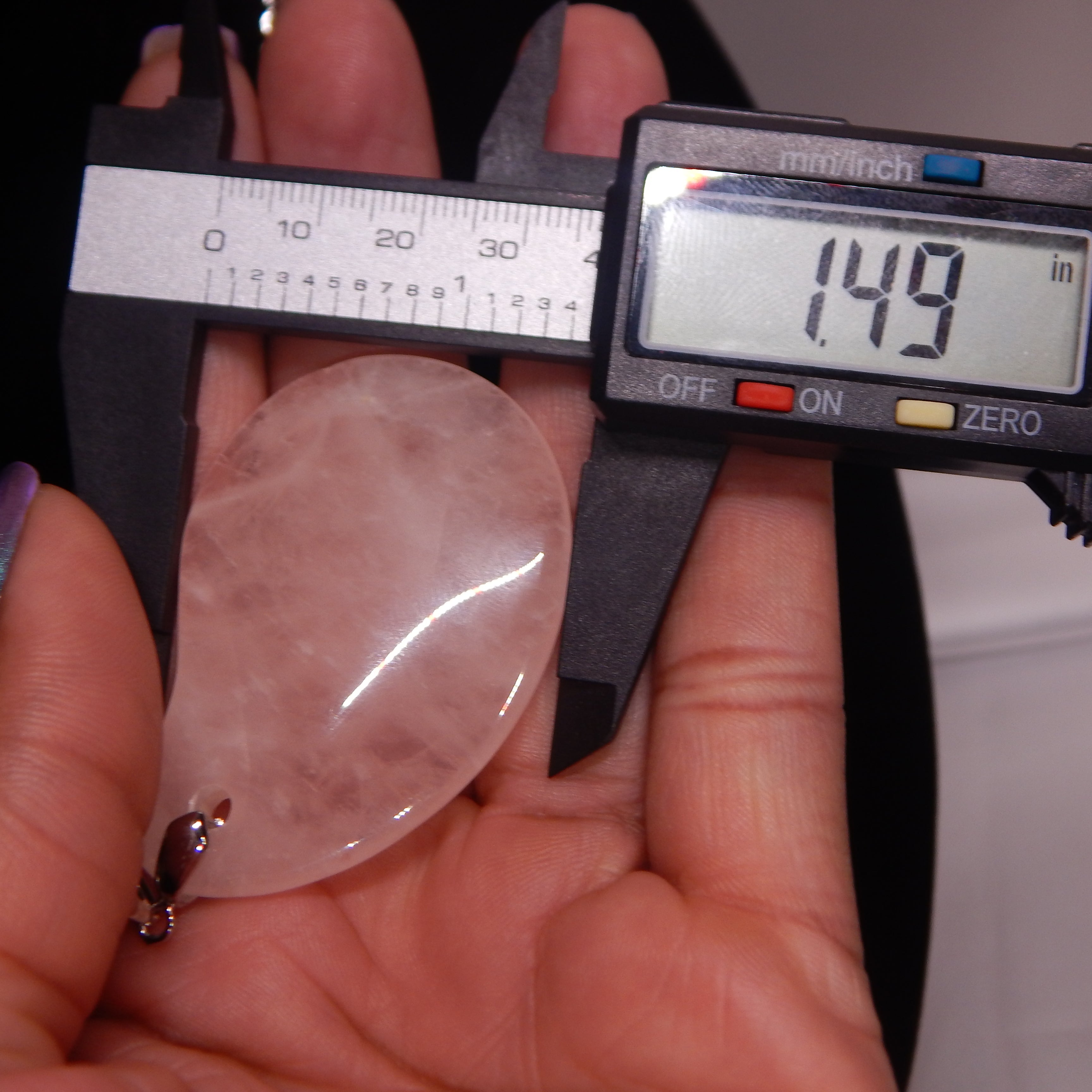 Rose Quartz - Crooked Teardrop Pendant