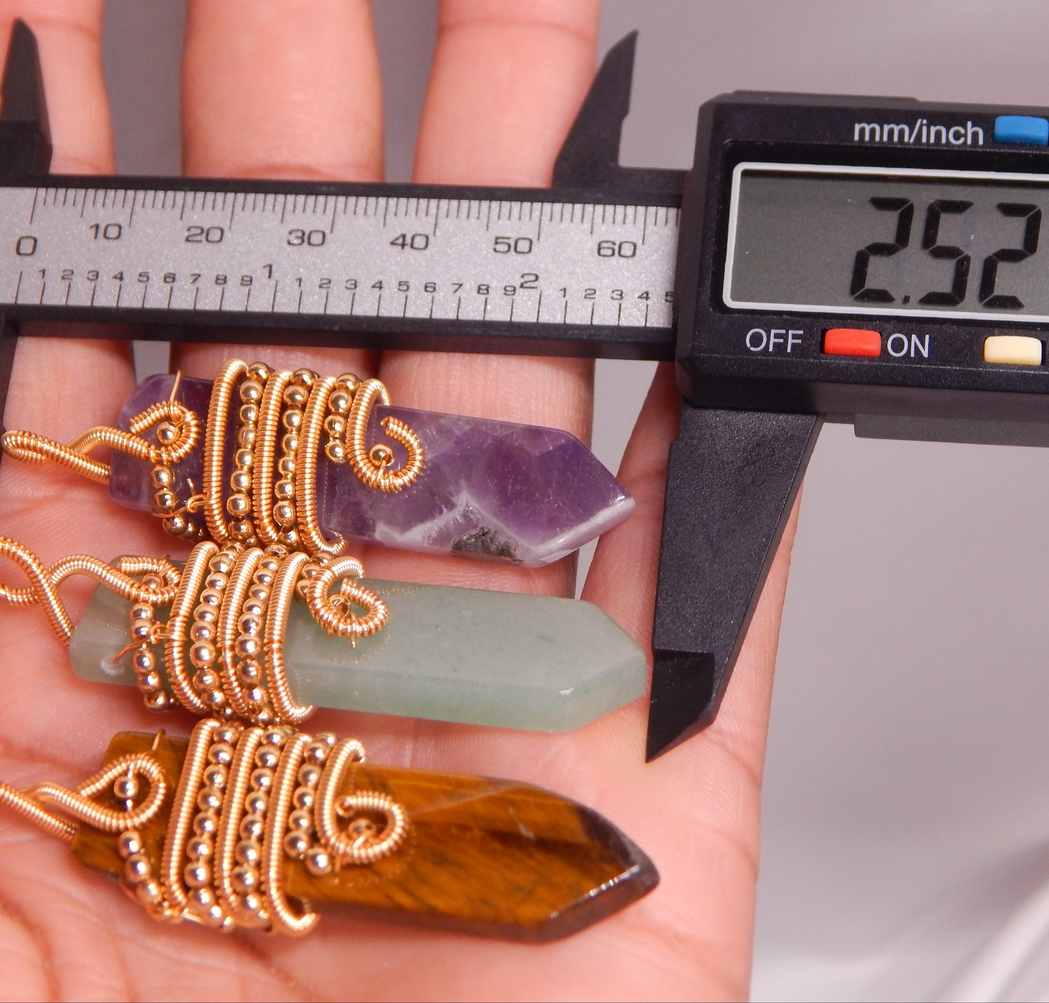 Copper Wrapped Obelisk Pendant