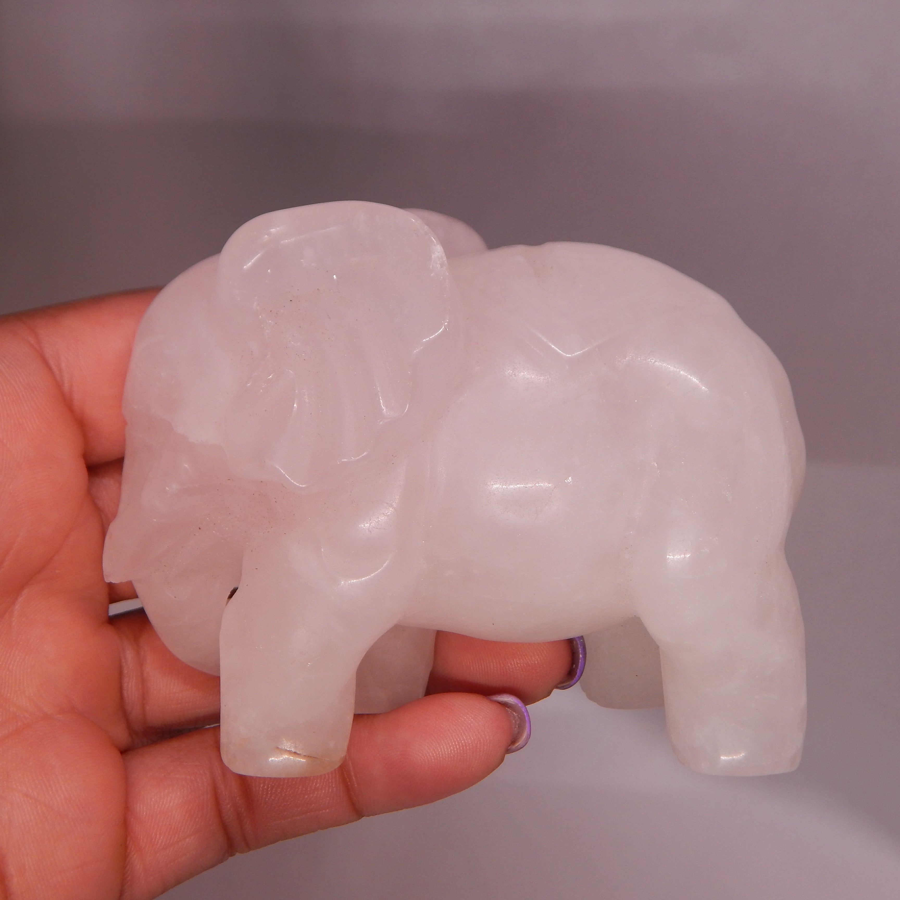 Rose Quartz Elephant