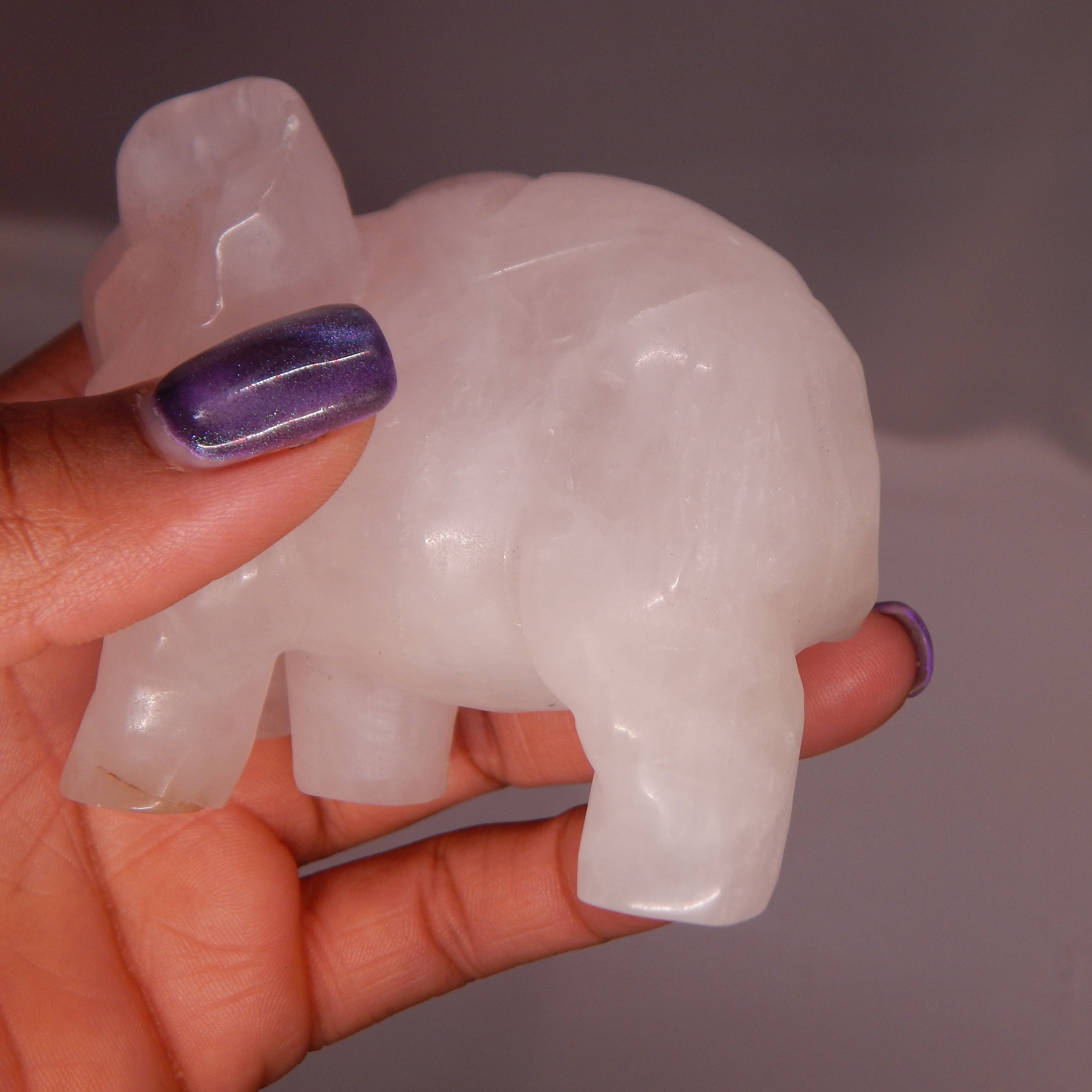 Rose Quartz Elephant