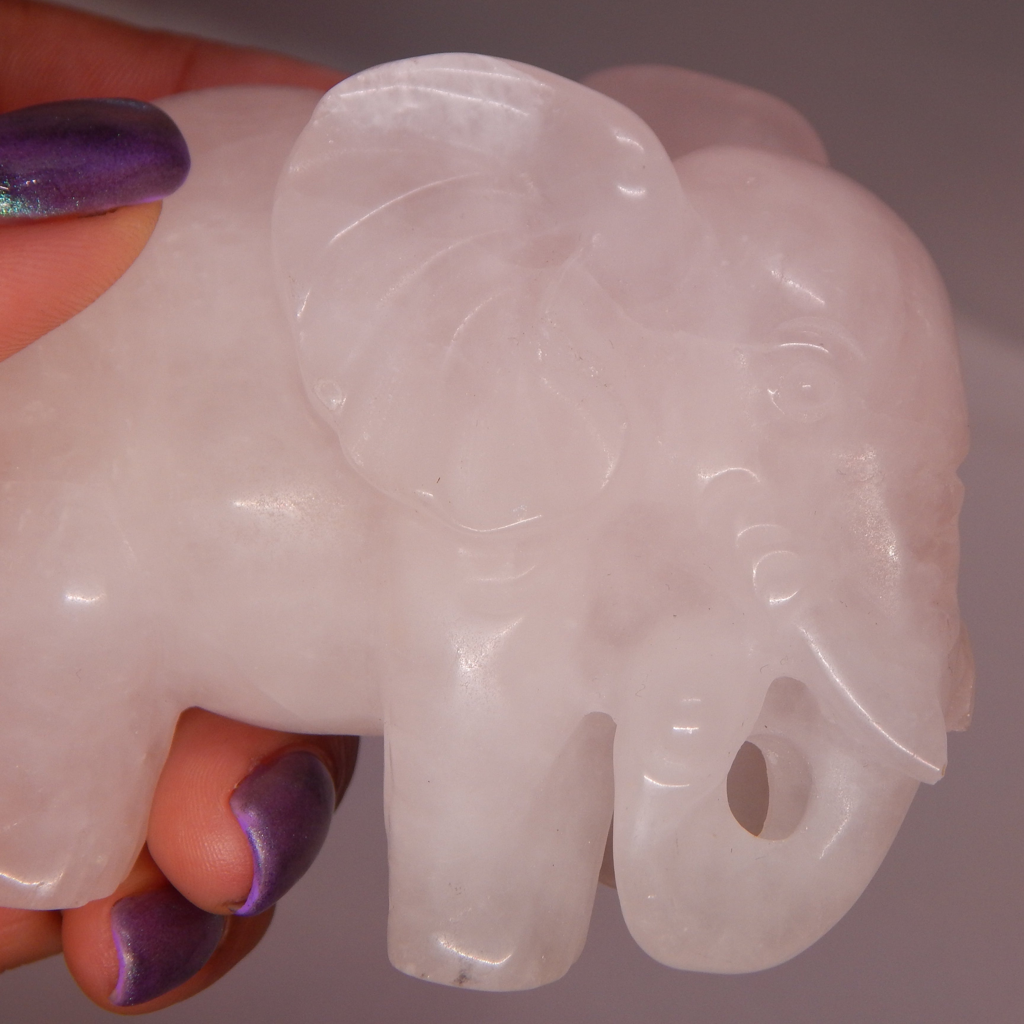 Rose Quartz Elephant