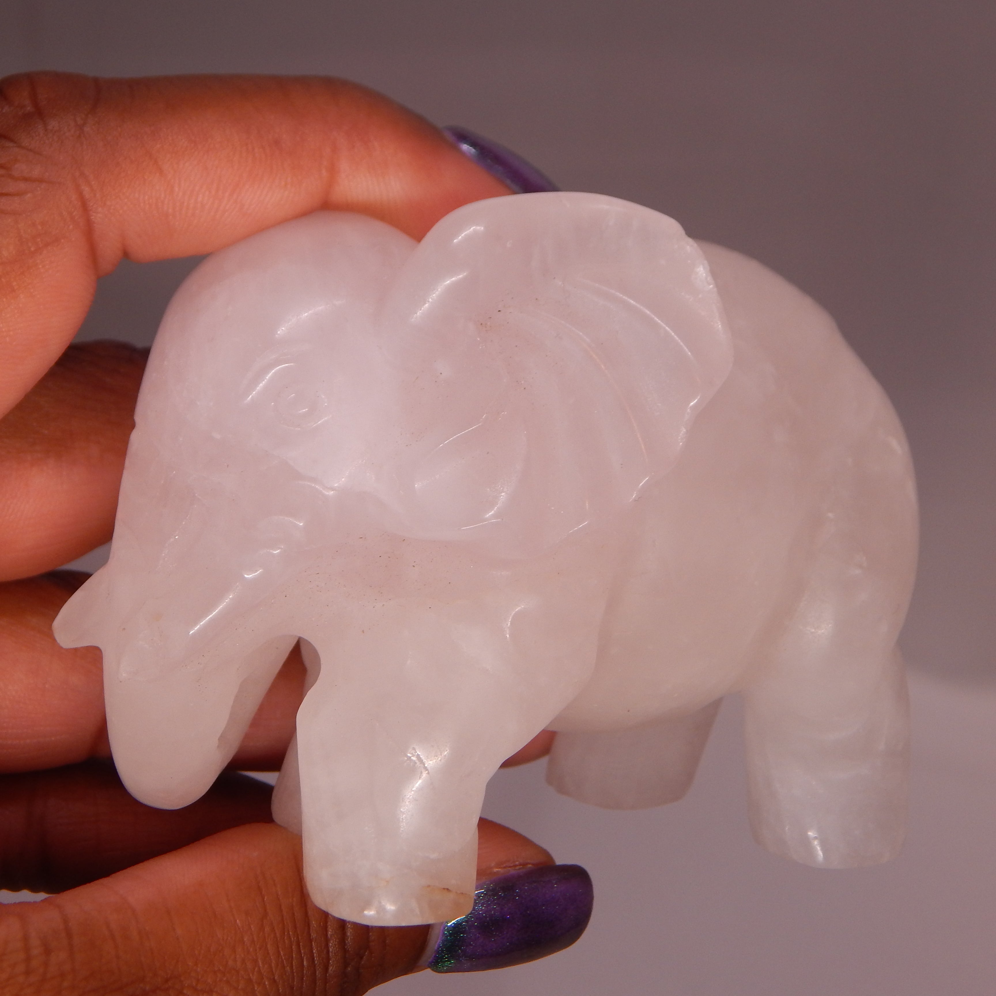 Rose Quartz Elephant