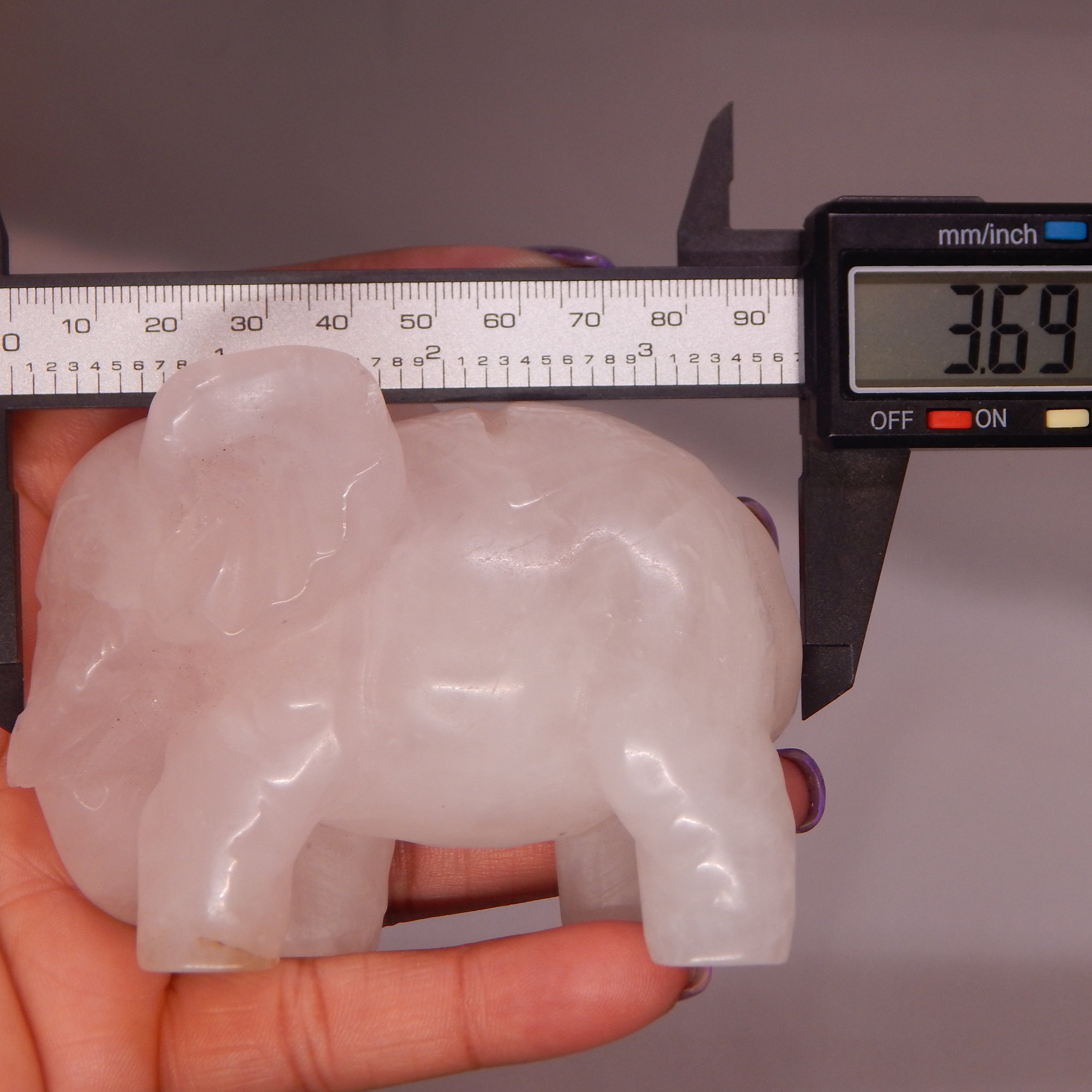 Rose Quartz Elephant