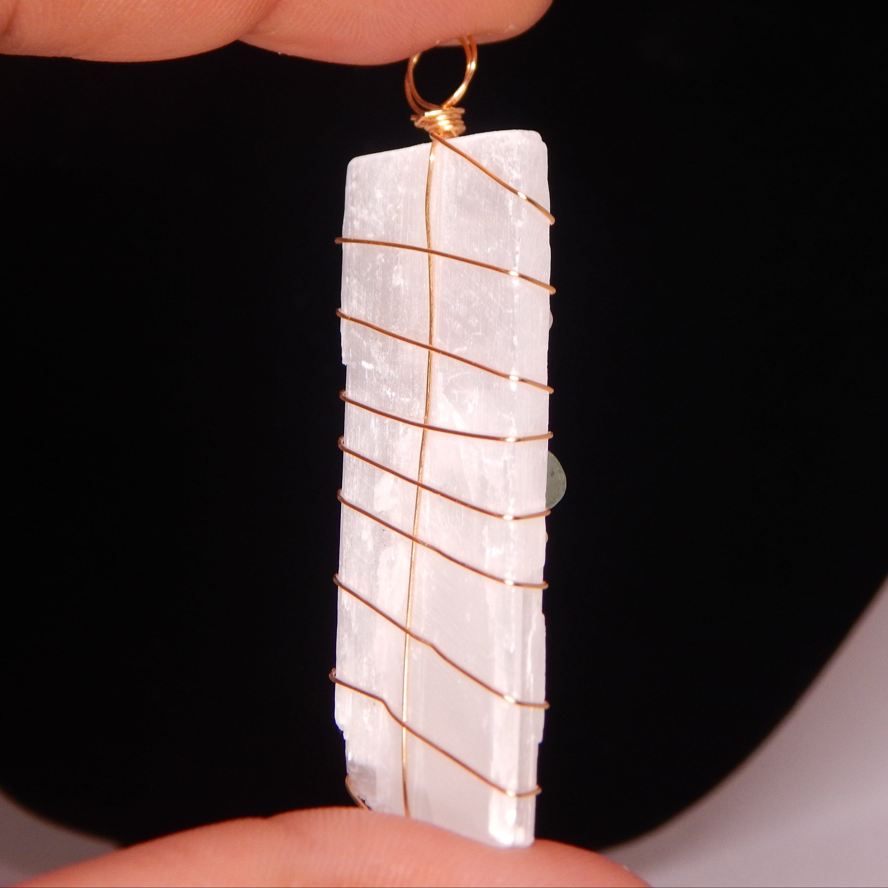 Satin Spar 7 Chakra Pendant - SS4