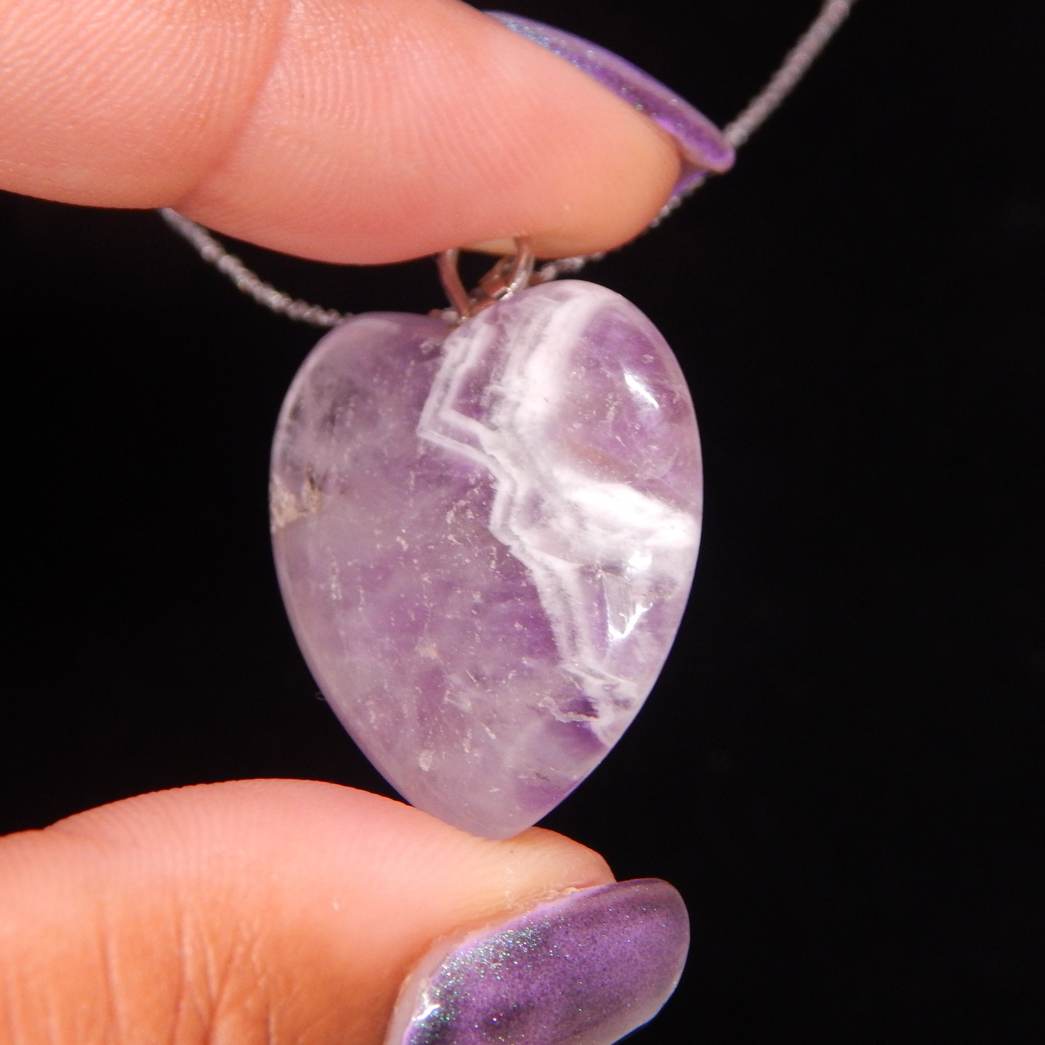 Dream Amethyst Rounded Heart Pendant
