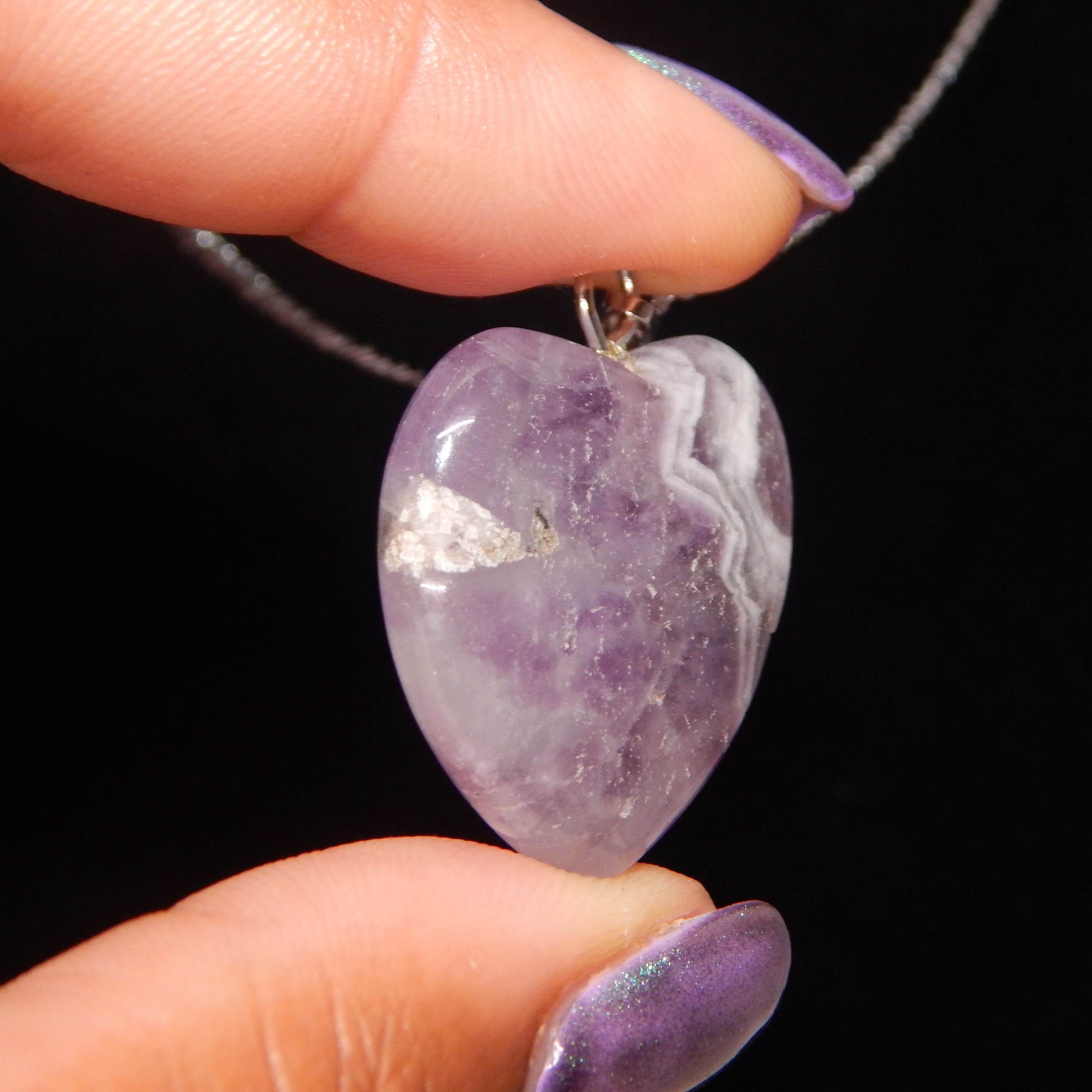 Dream Amethyst Rounded Heart Pendant