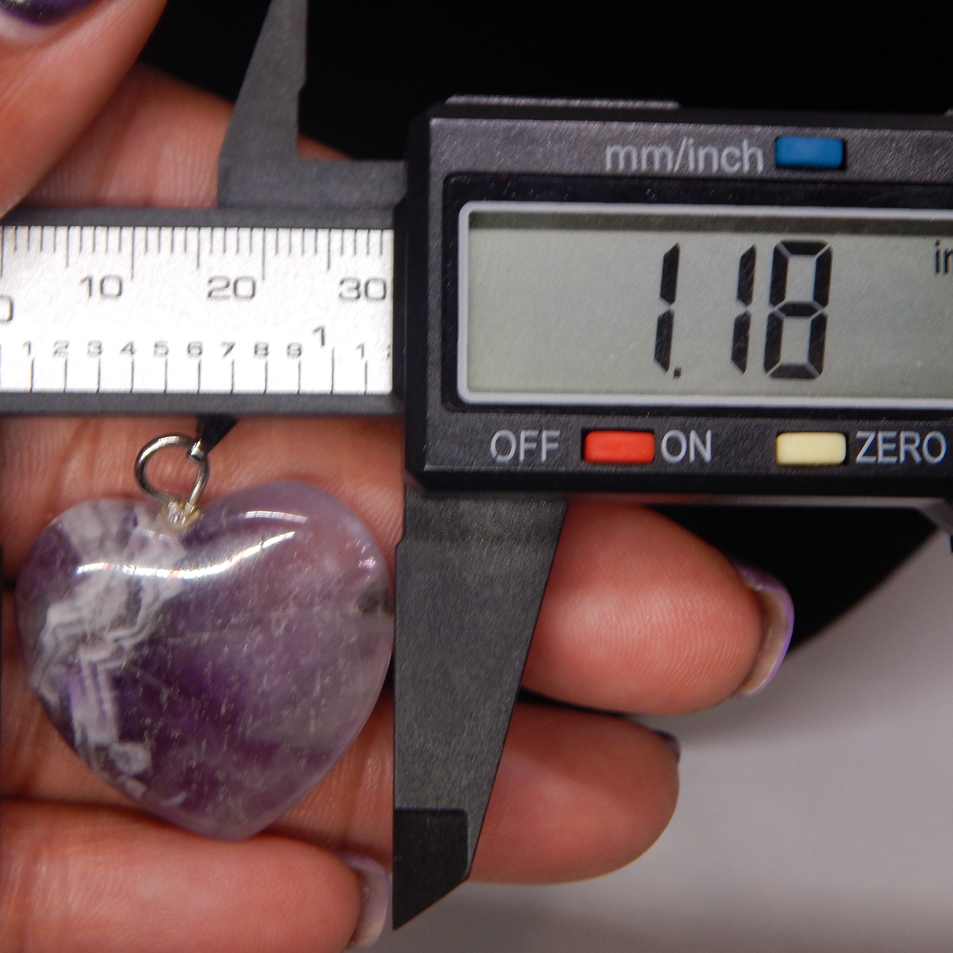 Dream Amethyst Rounded Heart Pendant