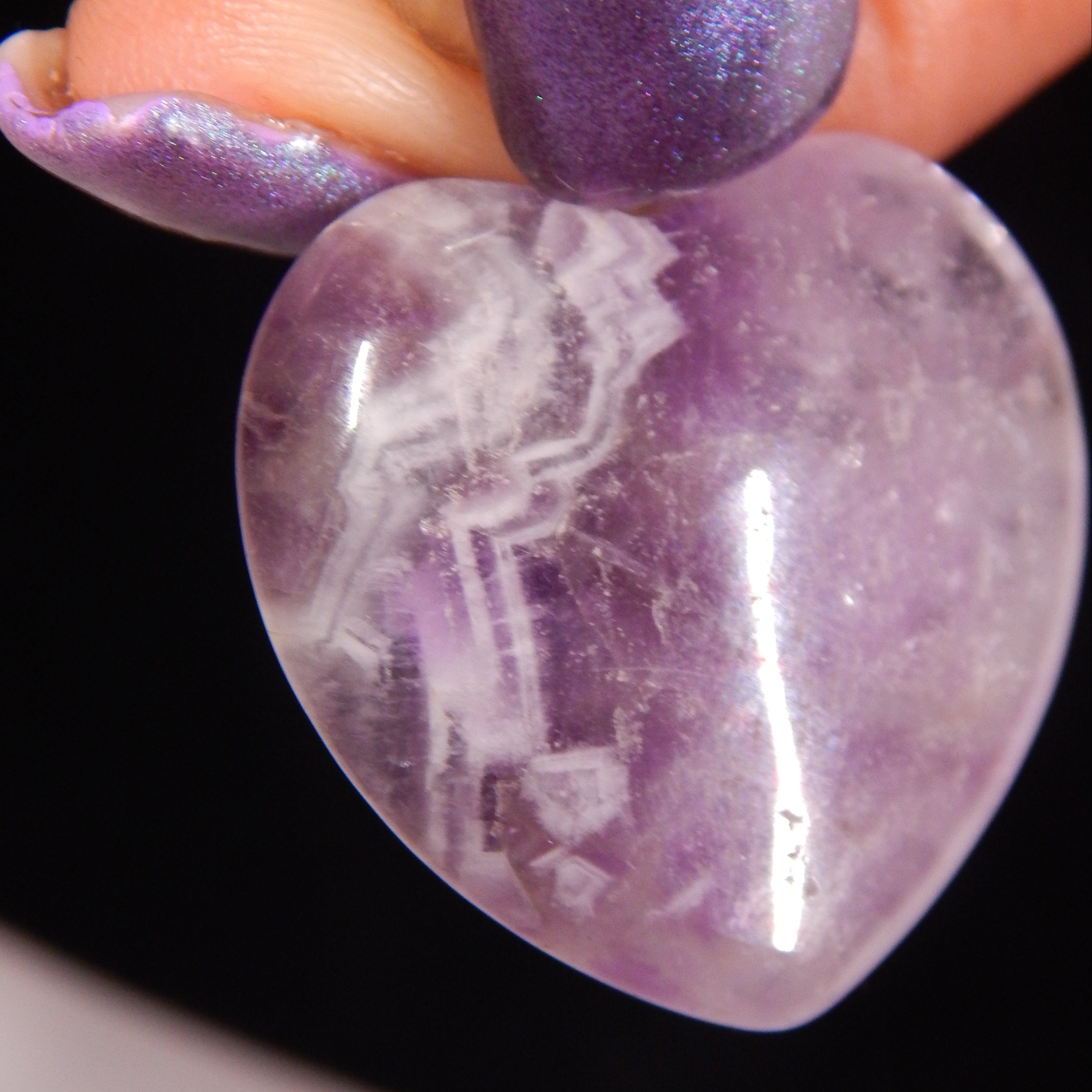 Dream Amethyst Rounded Heart Pendant