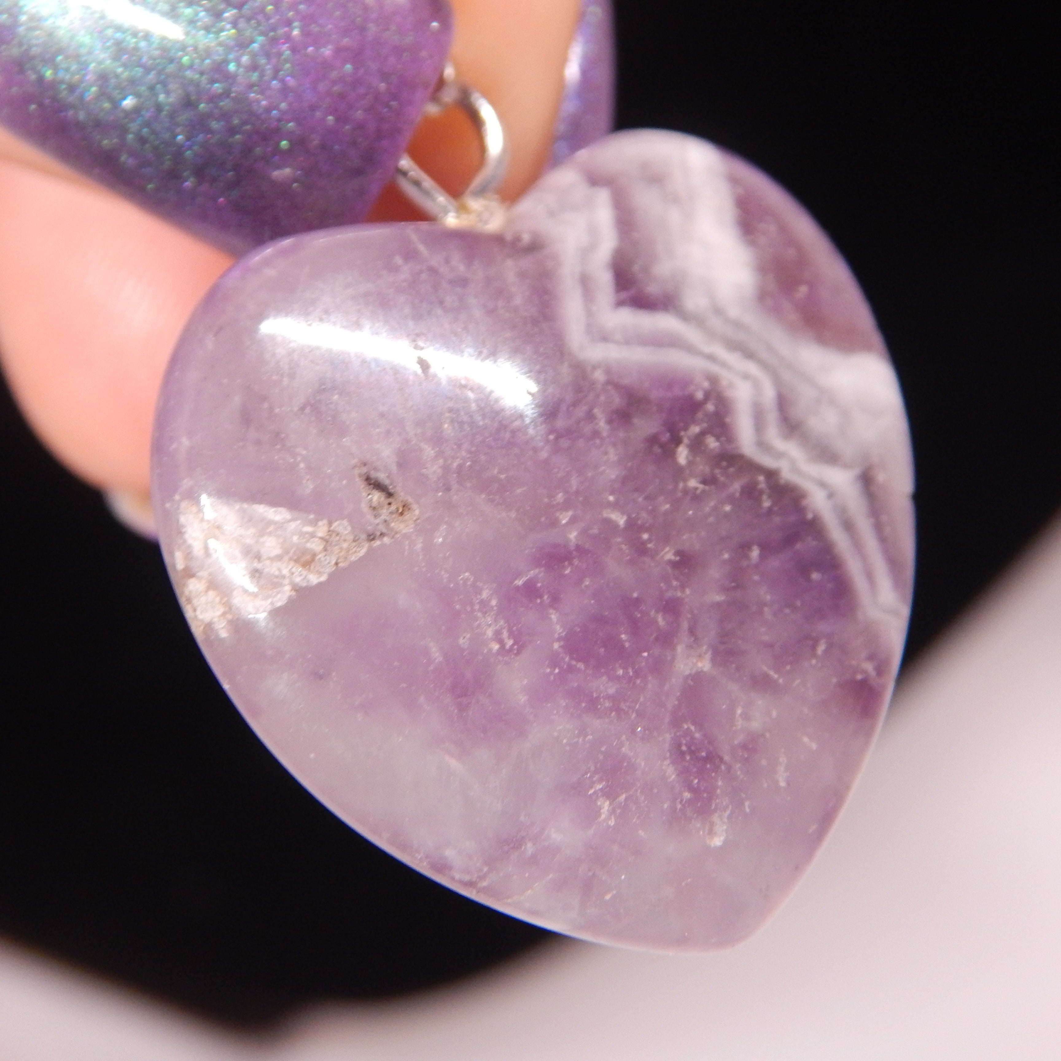 Dream Amethyst Rounded Heart Pendant