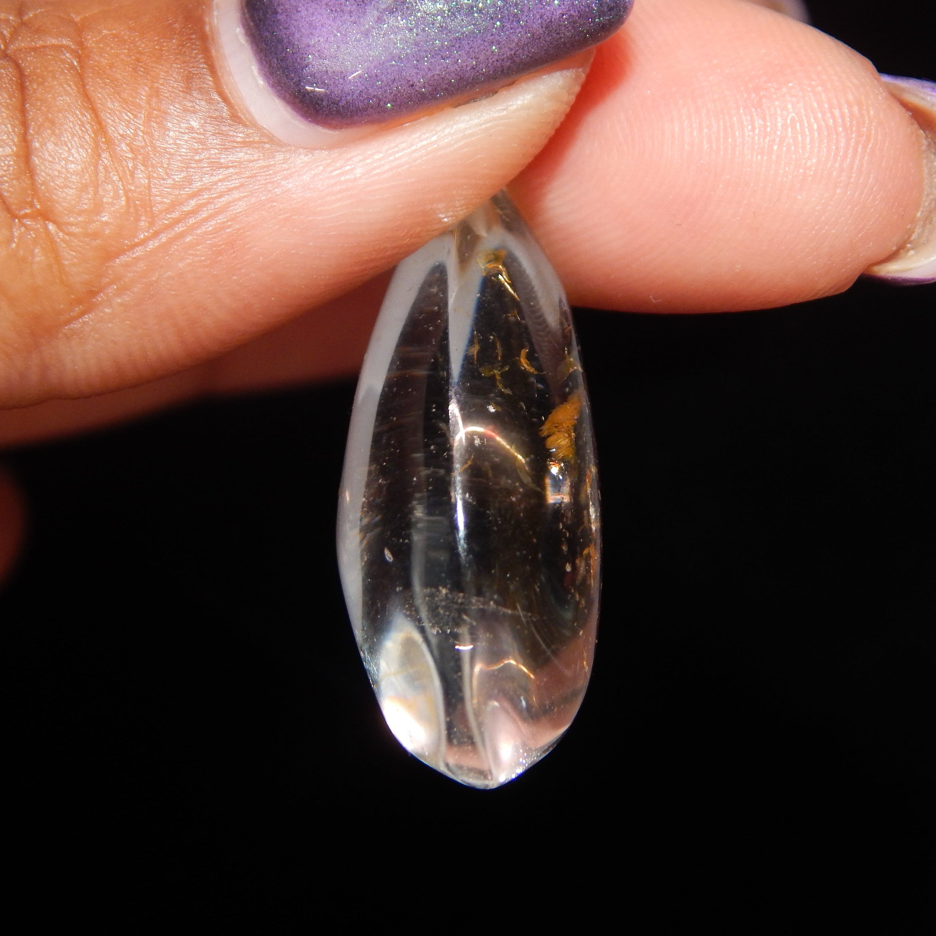 Rutilated Quartz Teardrop Pendant