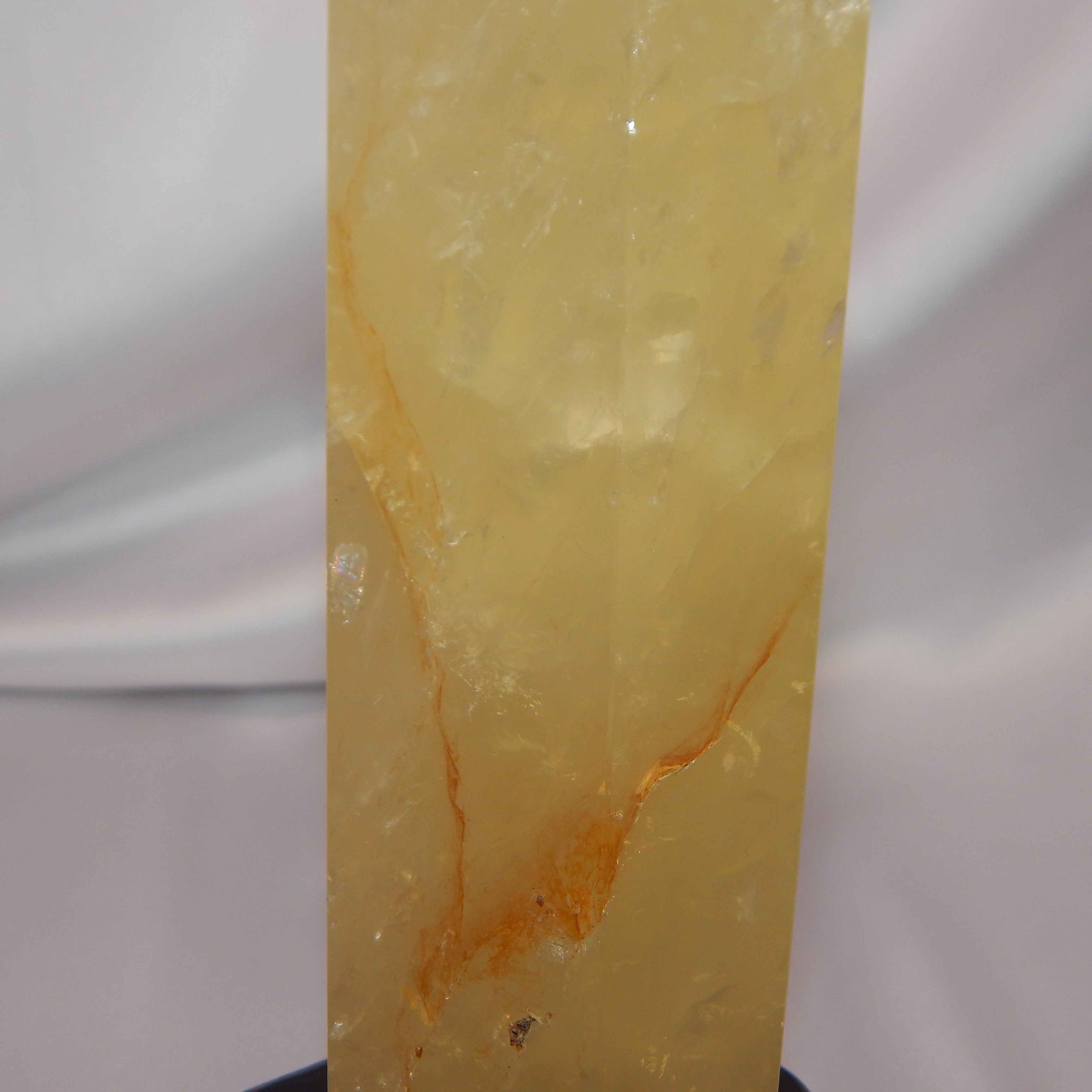Citrine Tower w/ Golden Healer - On Wooden Stand - HQ
