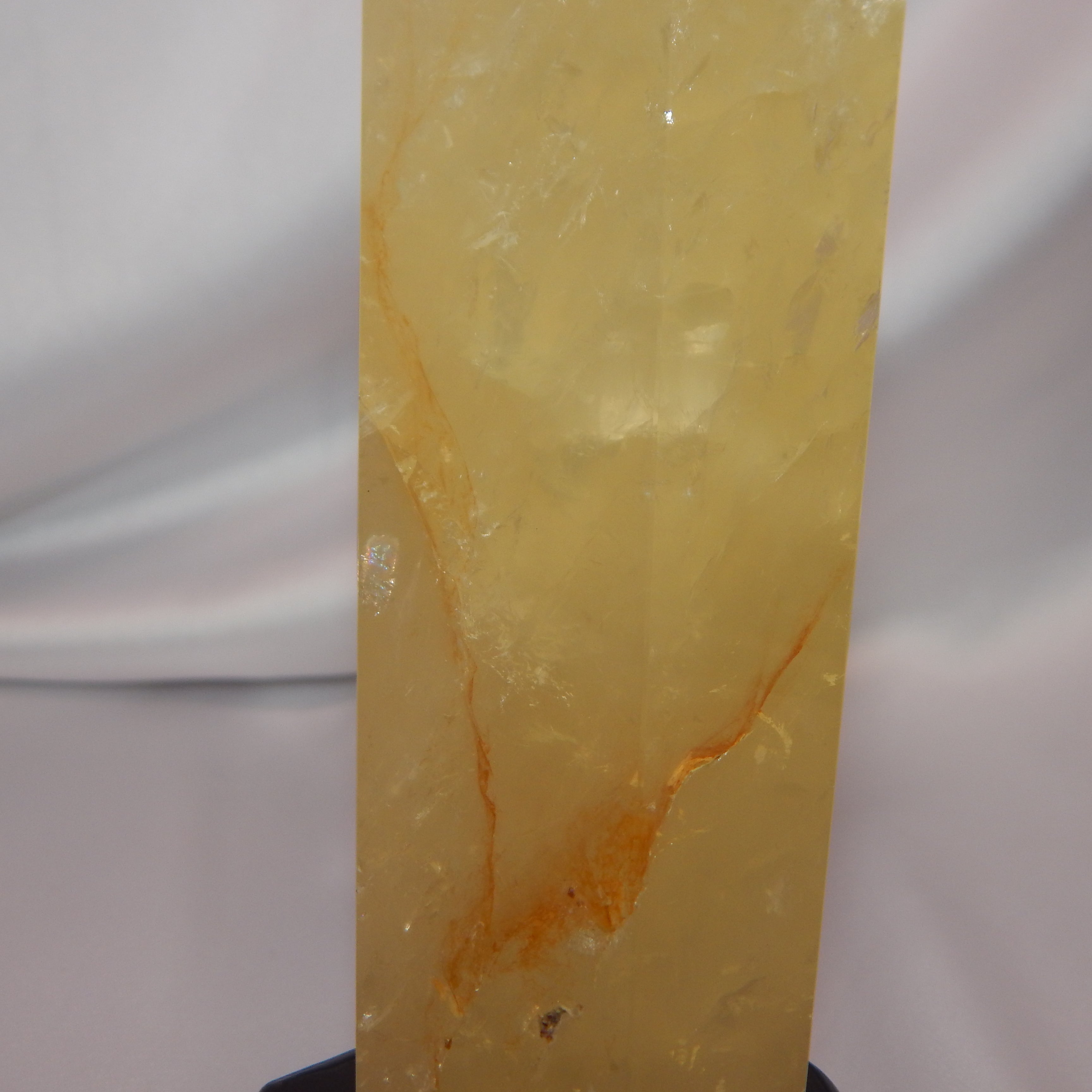 Citrine Tower w/ Golden Healer - On Wooden Stand - HQ