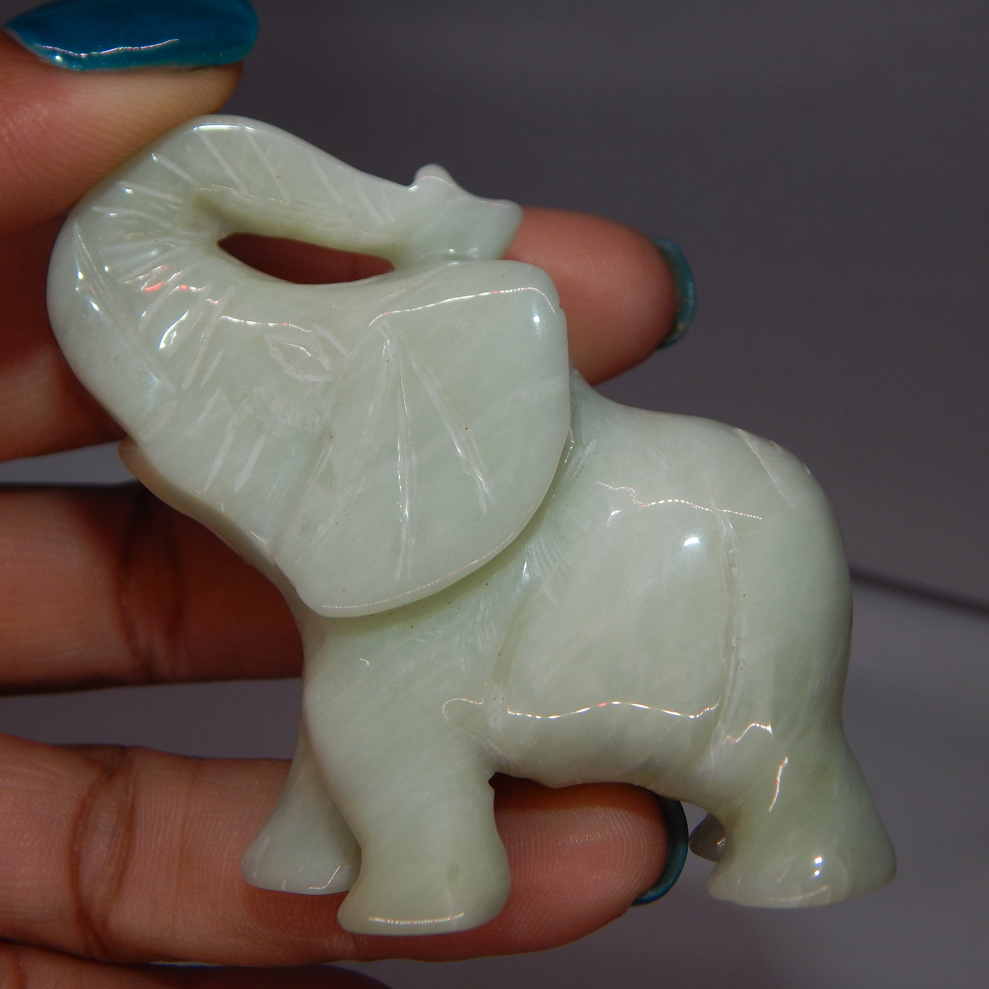 Light Green Jade Elephant