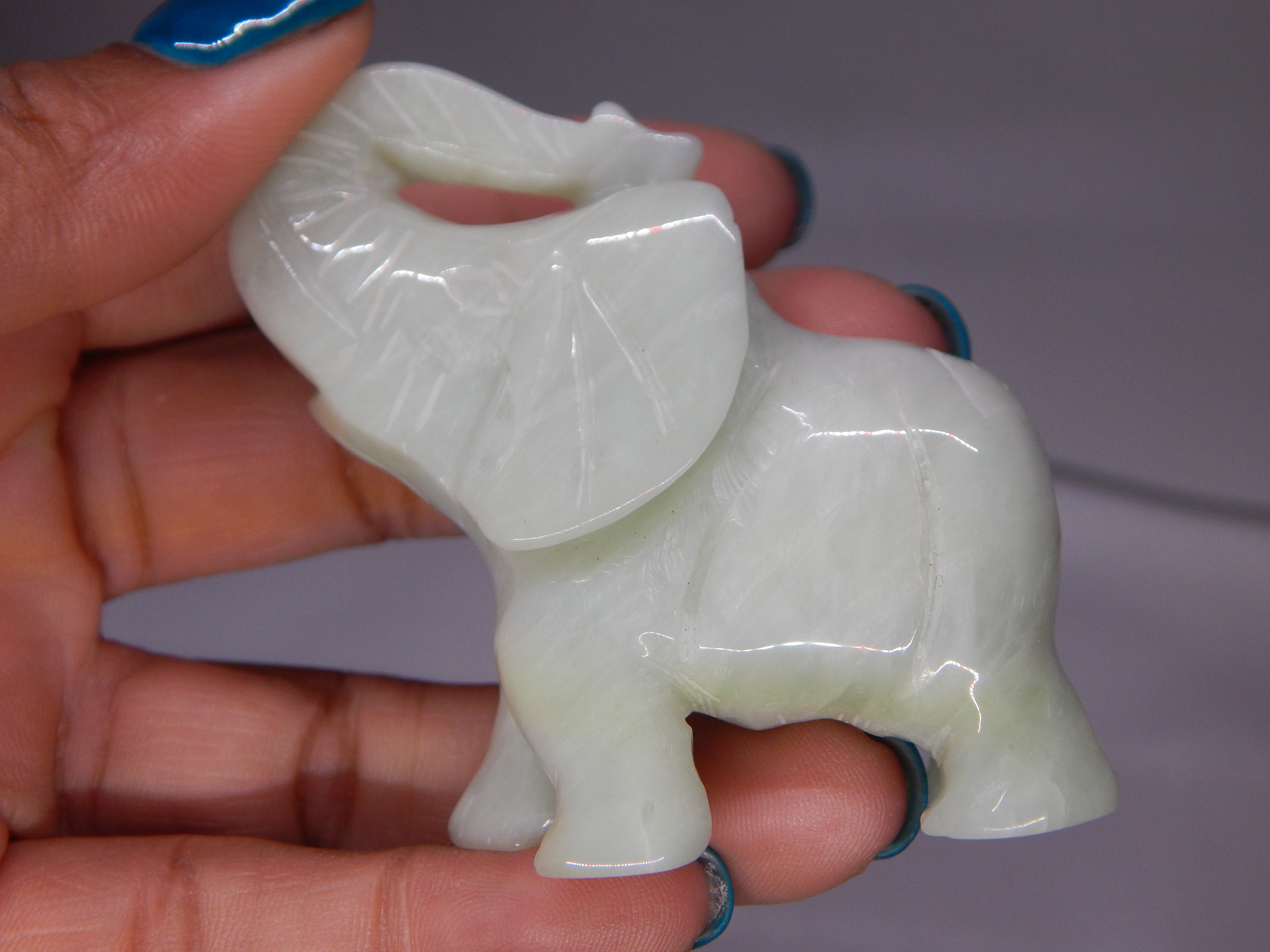 Light Green Jade Elephant