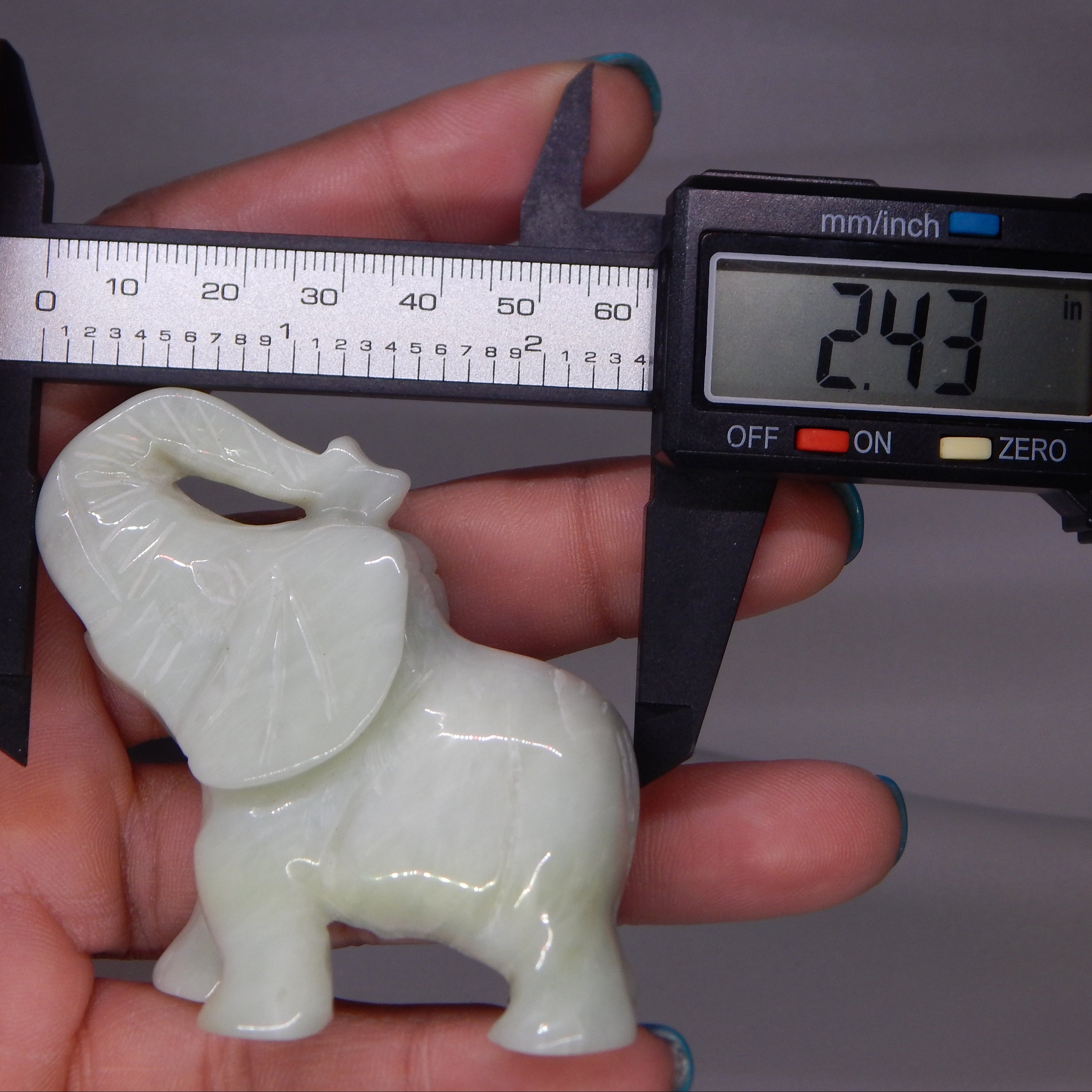 Light Green Jade Elephant