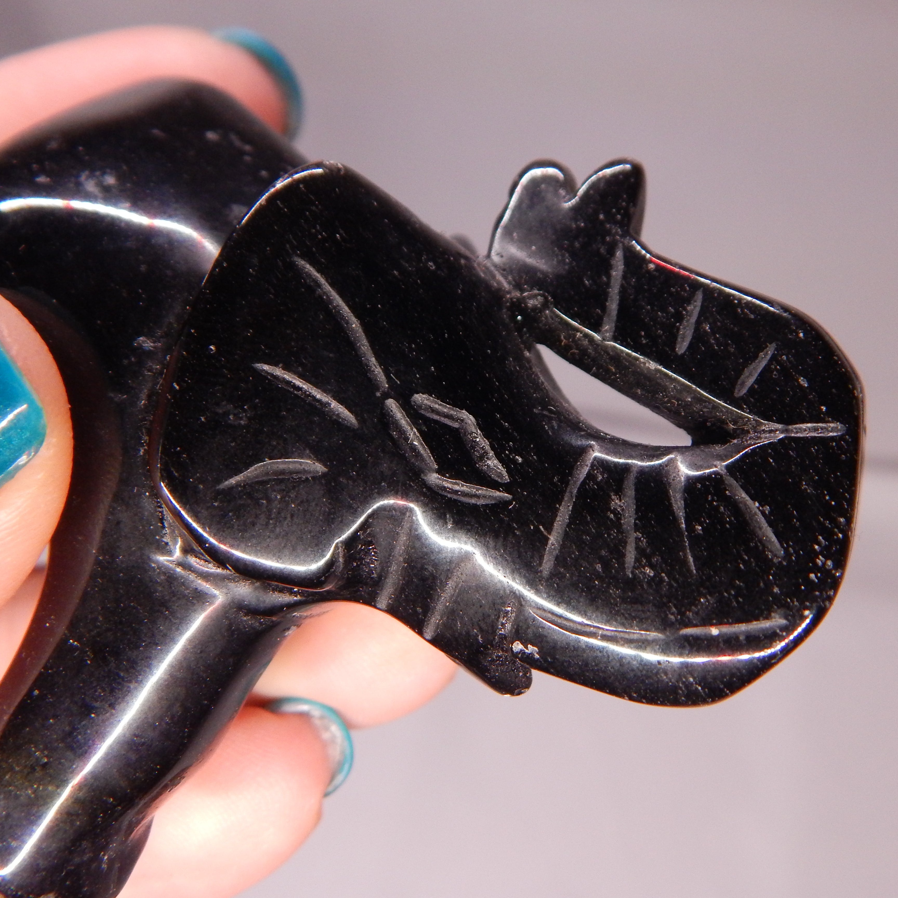 Black Obsidian Elephant