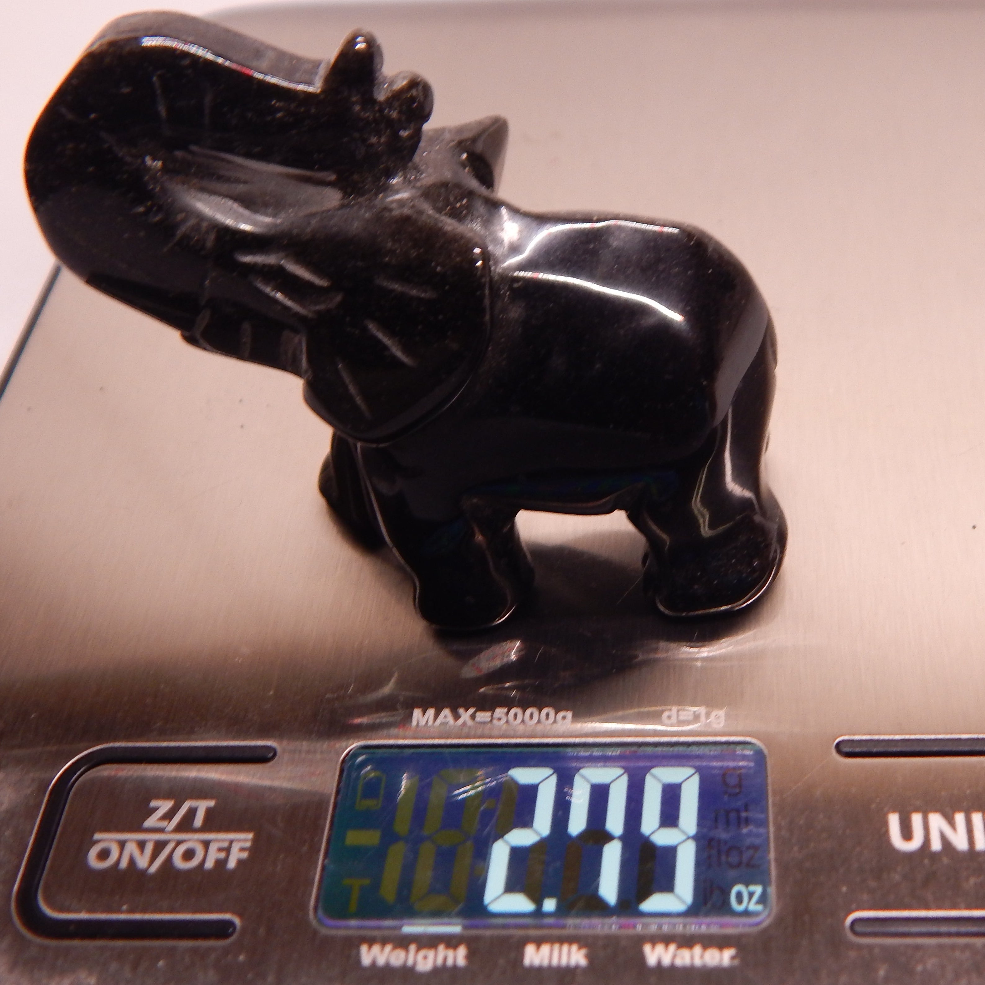 Black Obsidian Elephant