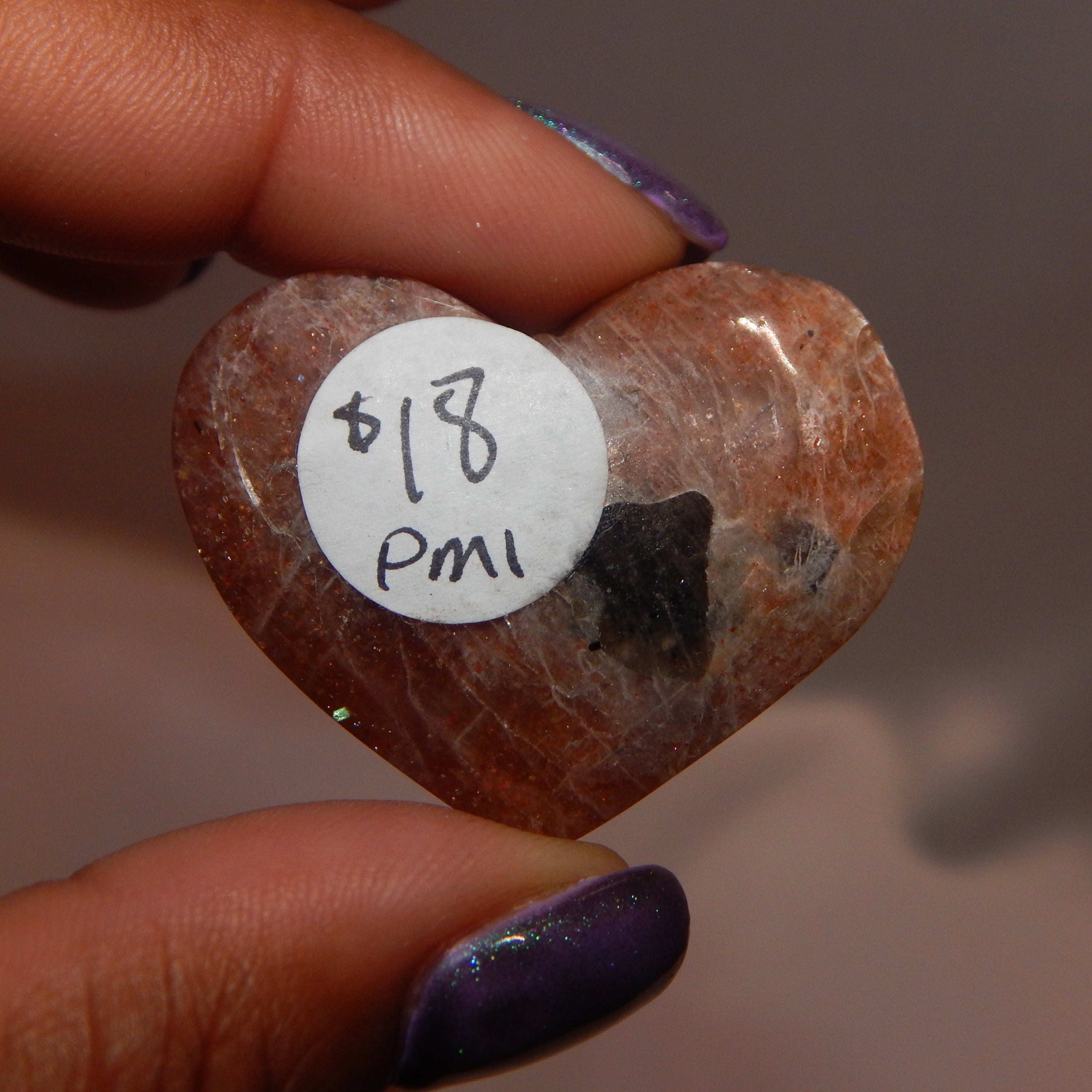 Sunstone Carvings (Small hearts/ovals)
