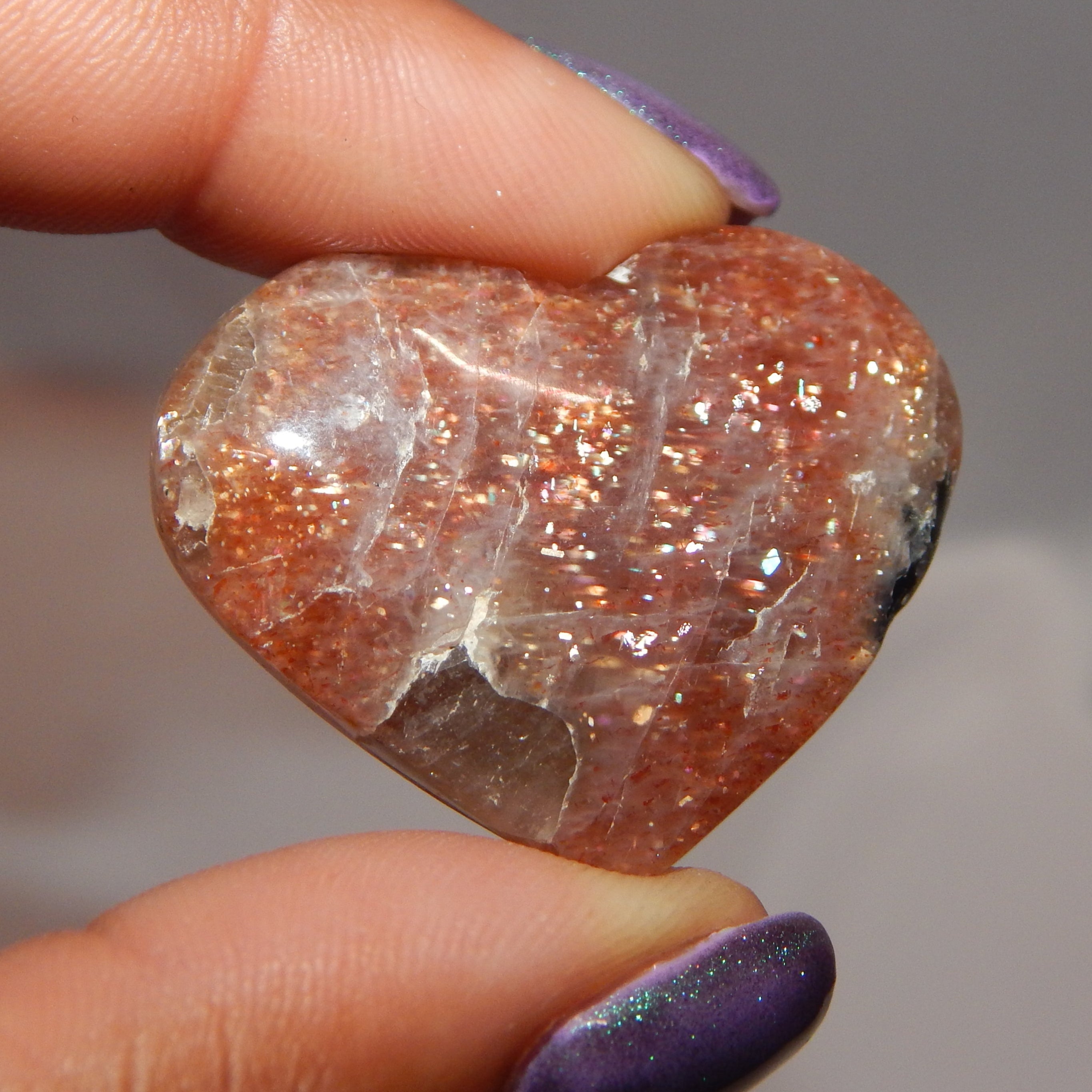 Sunstone Carvings (Small hearts/ovals)