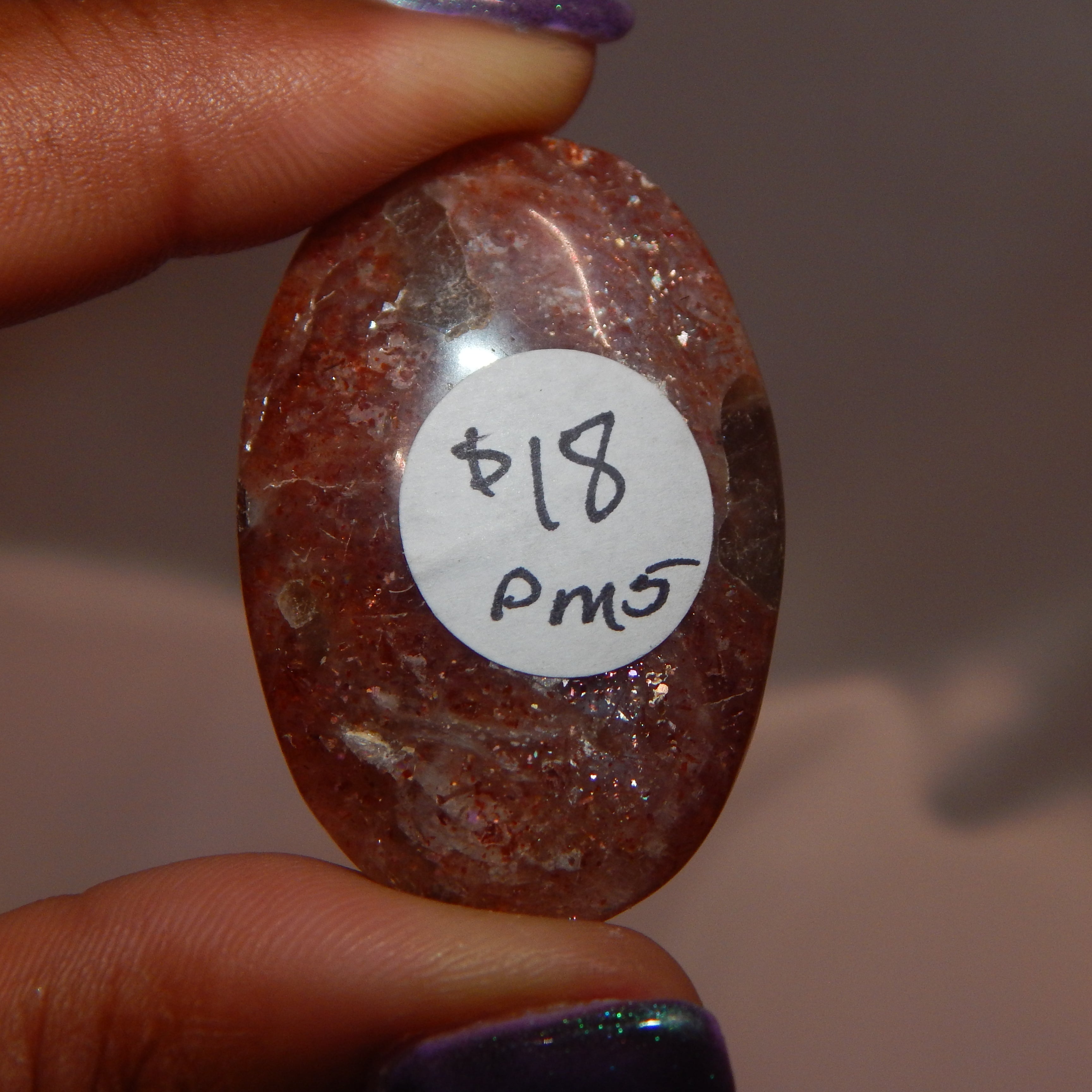 Sunstone Carvings (Small hearts/ovals)