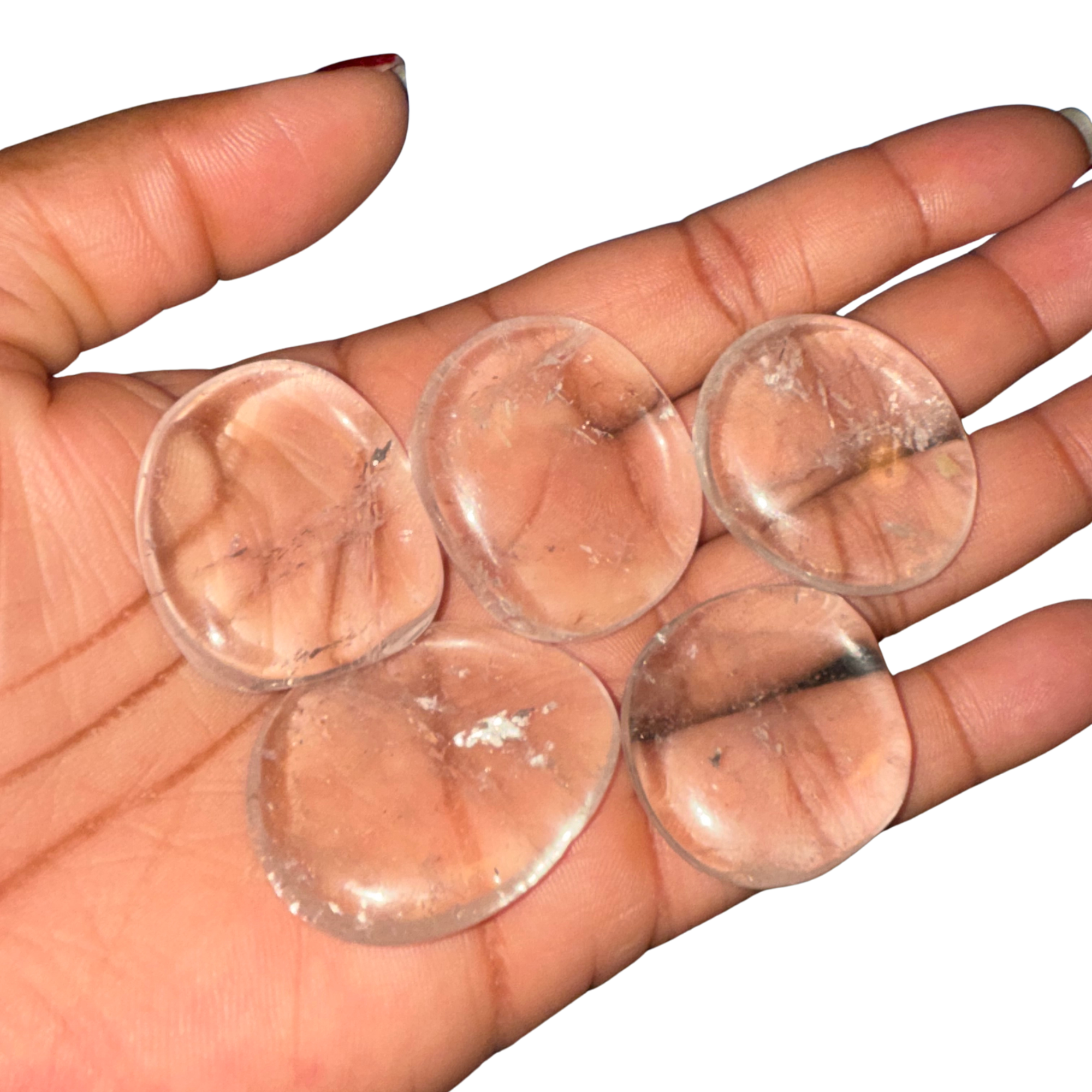 Clear Quartz Flat Palmstone