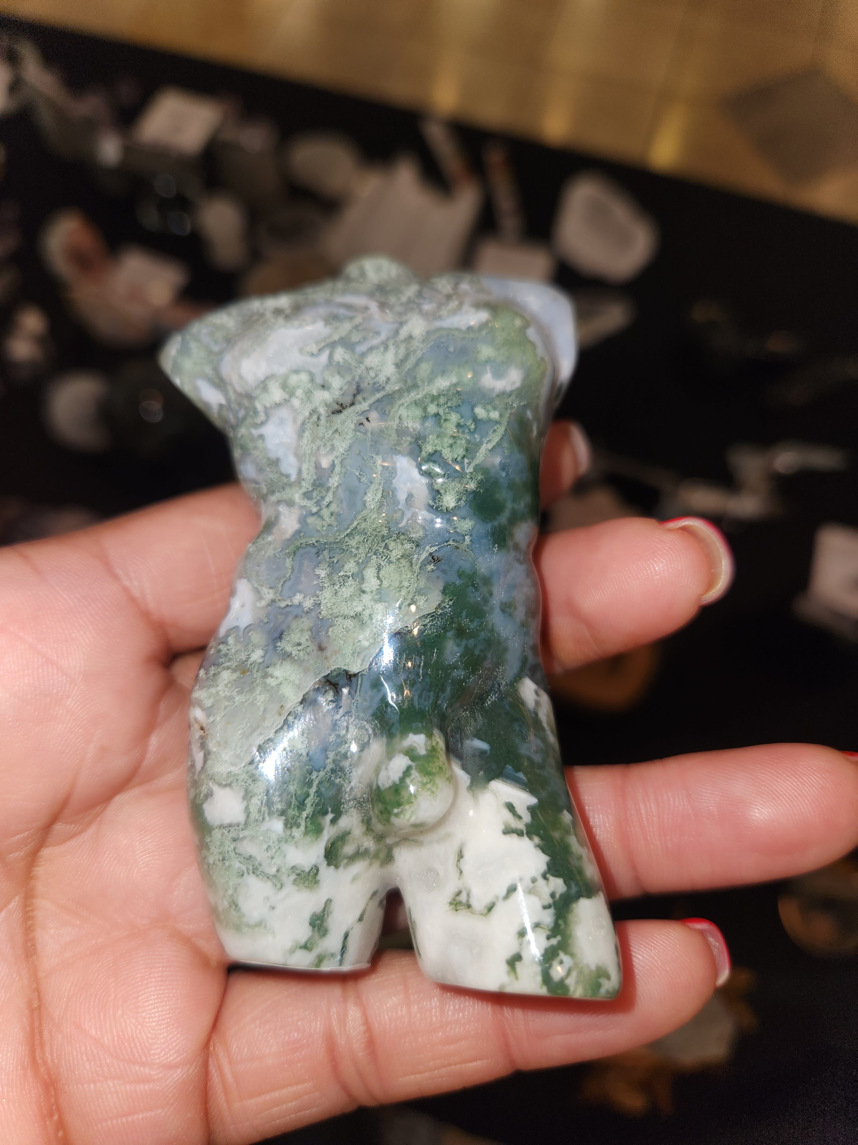Moss Agate - Male & Female Pair