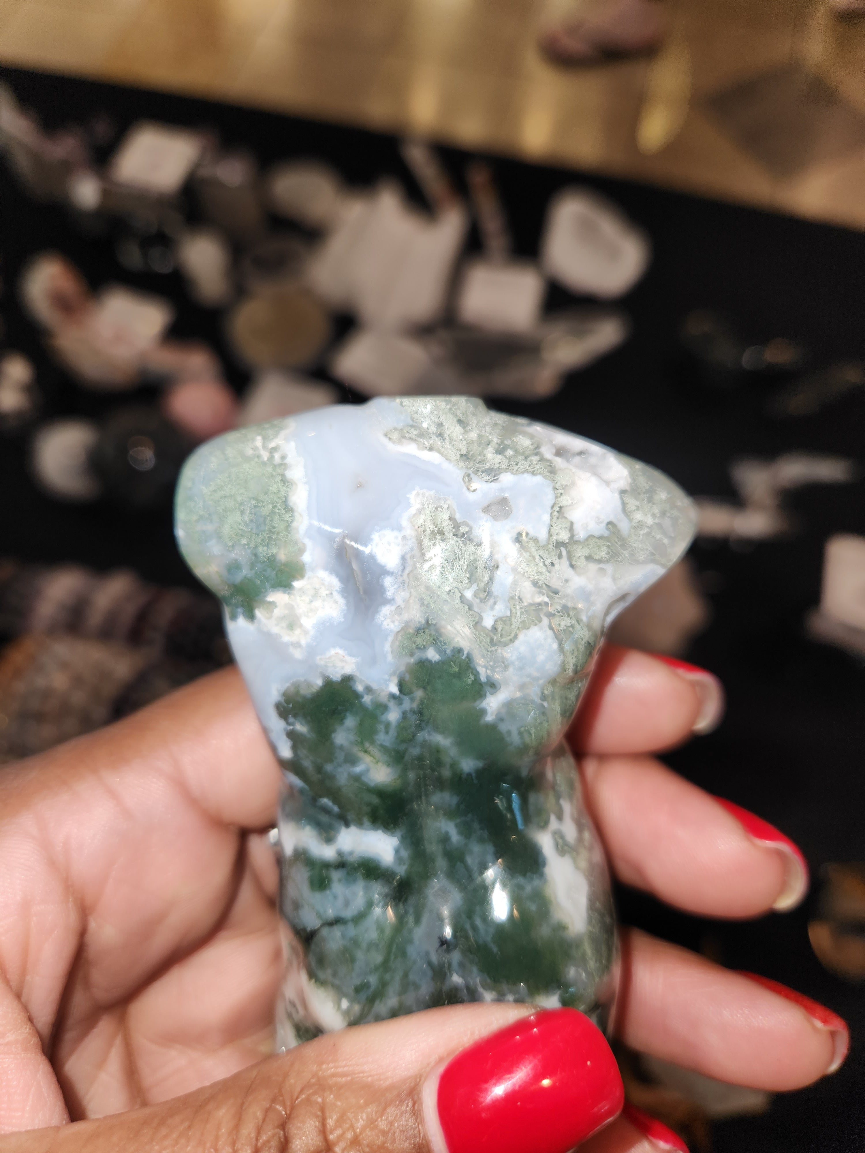 Moss Agate - Male & Female Pair