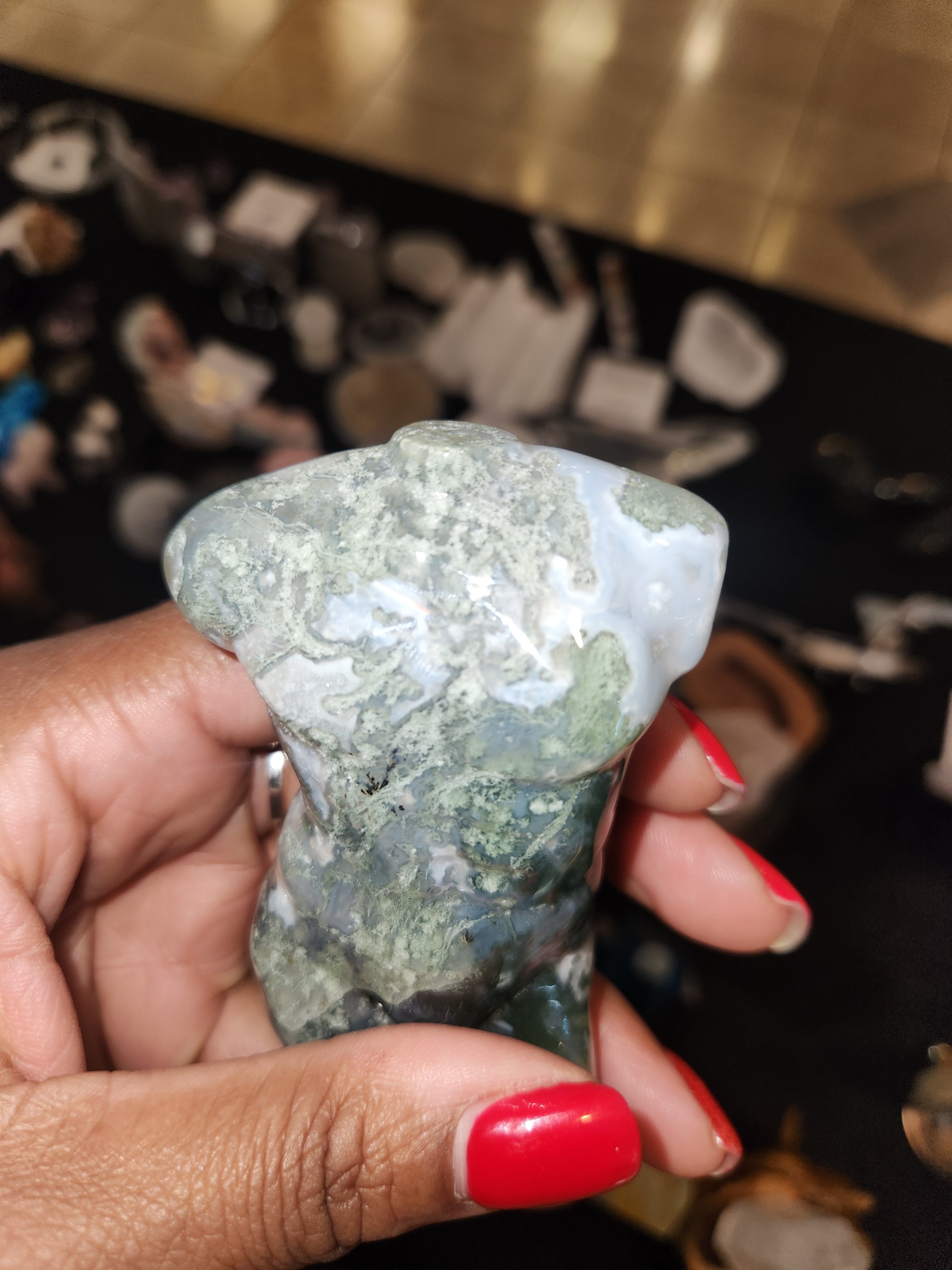 Moss Agate - Male & Female Pair