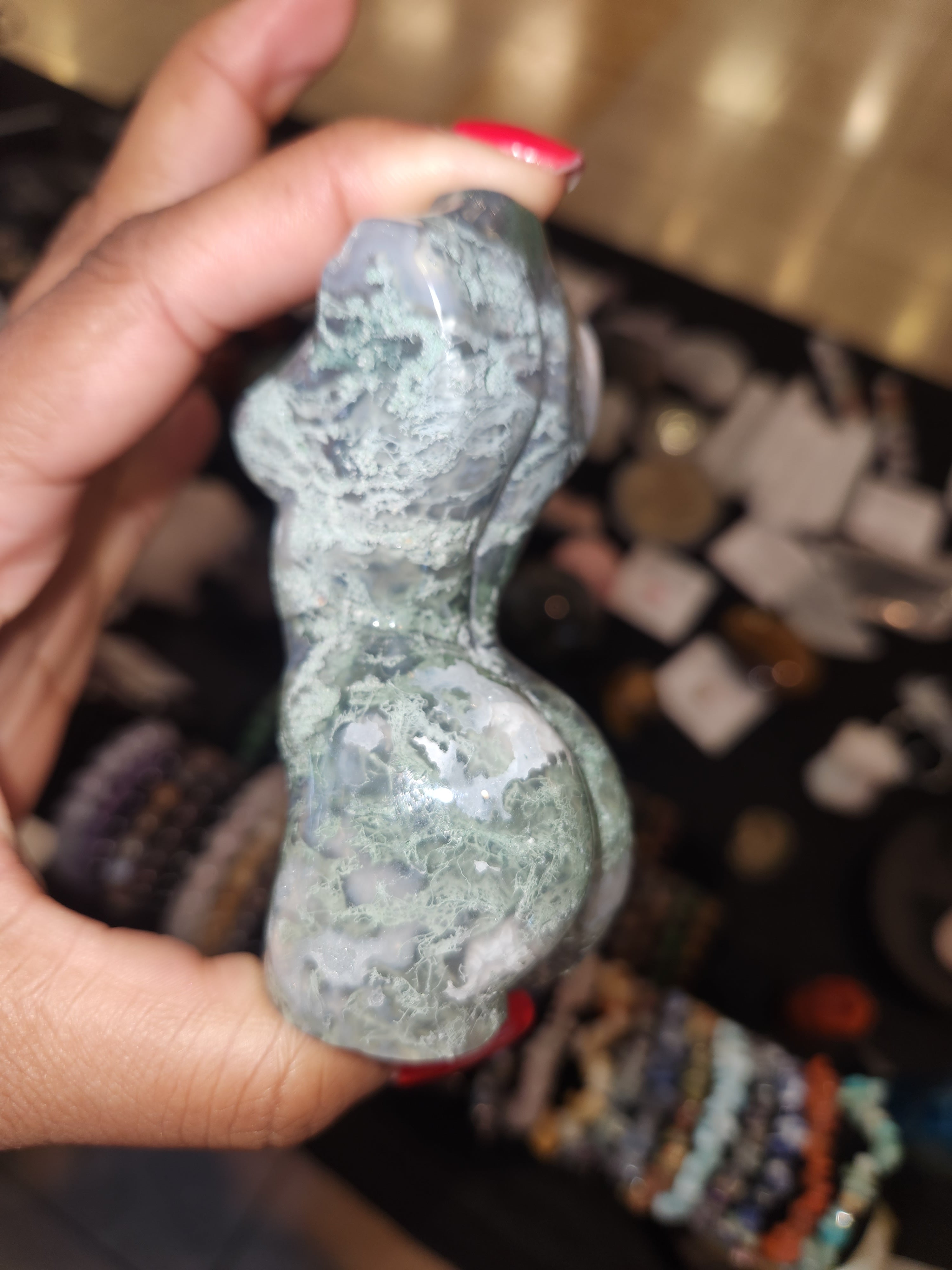 Moss Agate - Male & Female Pair