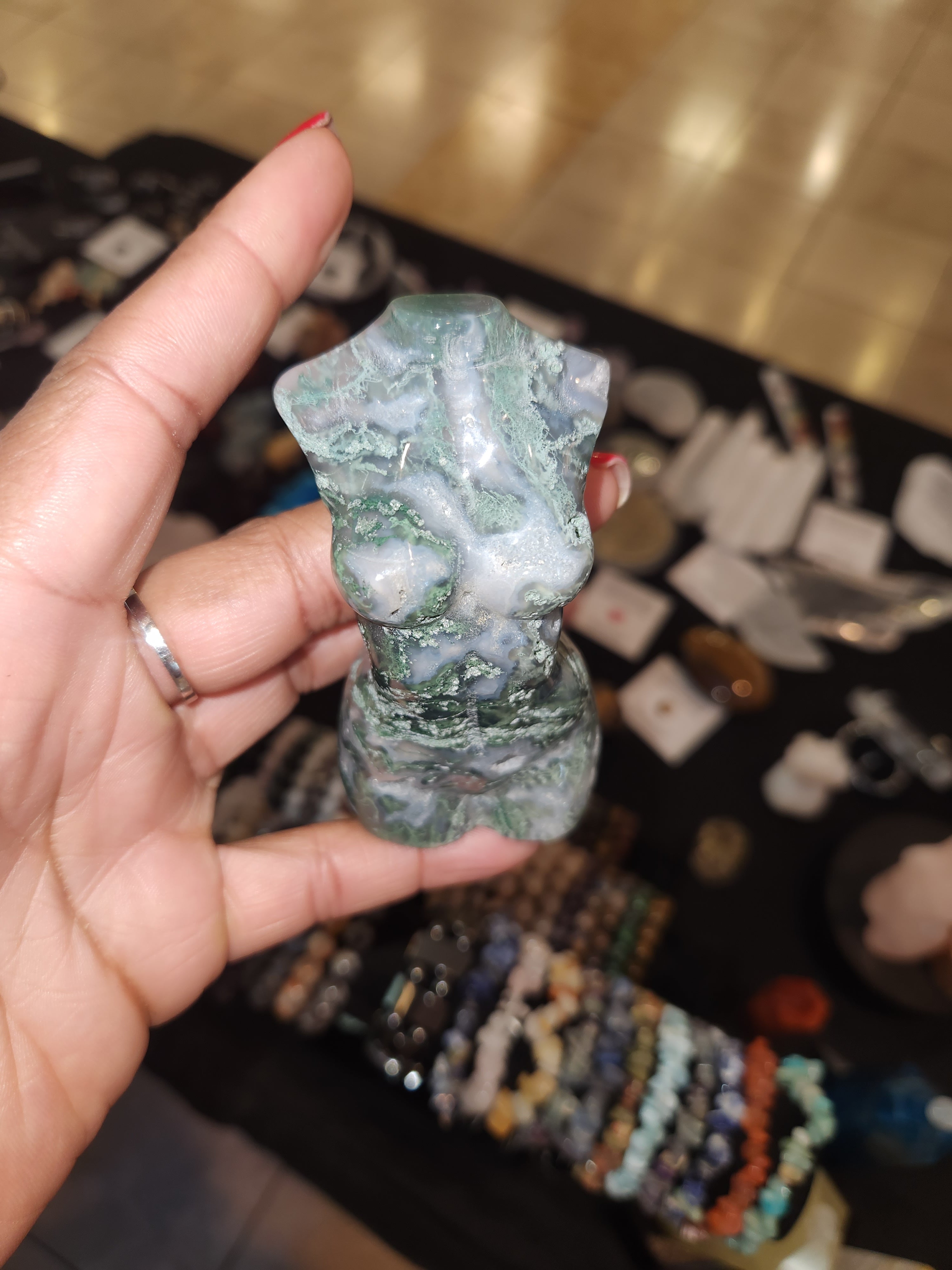 Moss Agate - Male & Female Pair