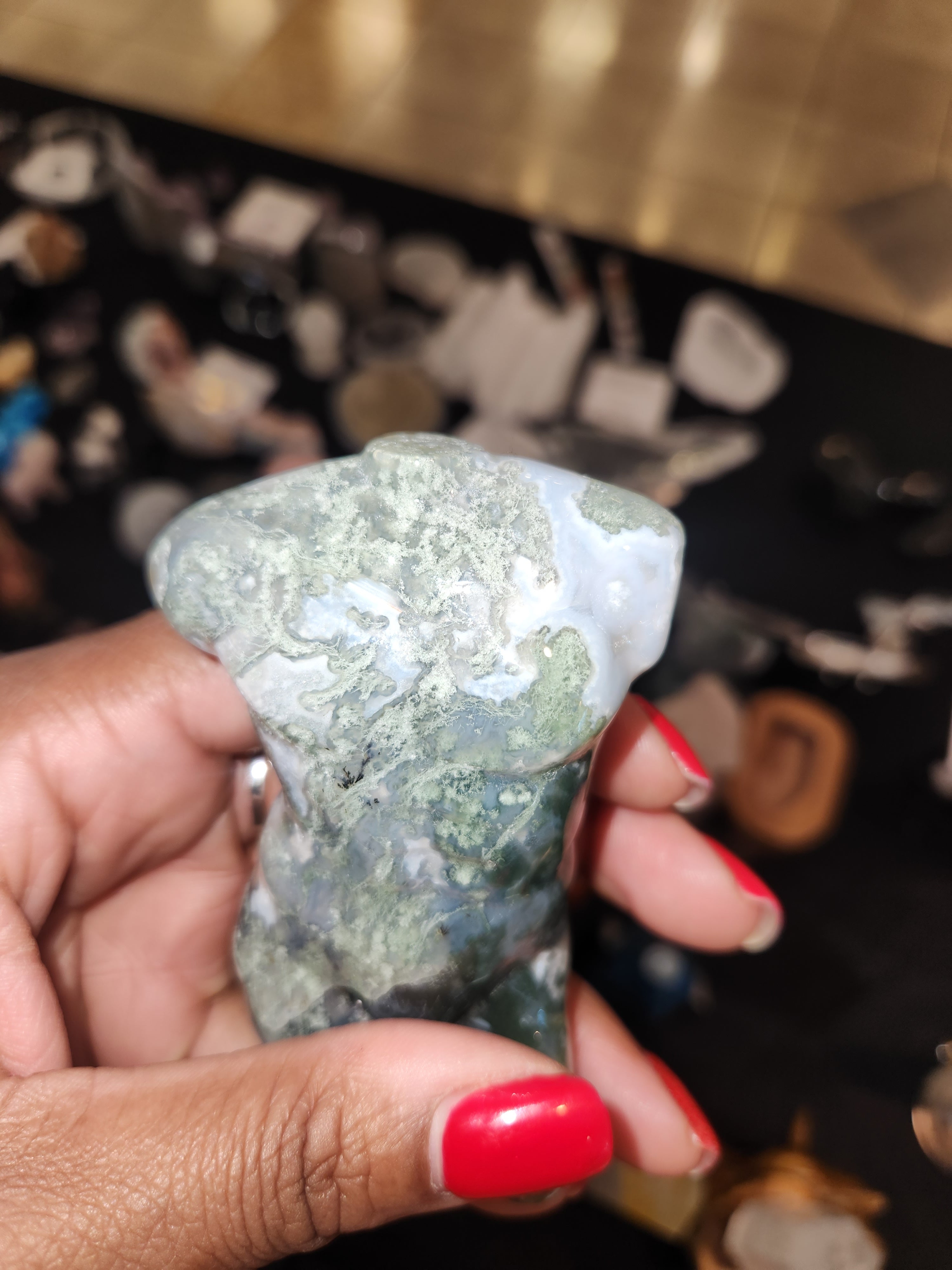 Moss Agate - Male & Female Pair