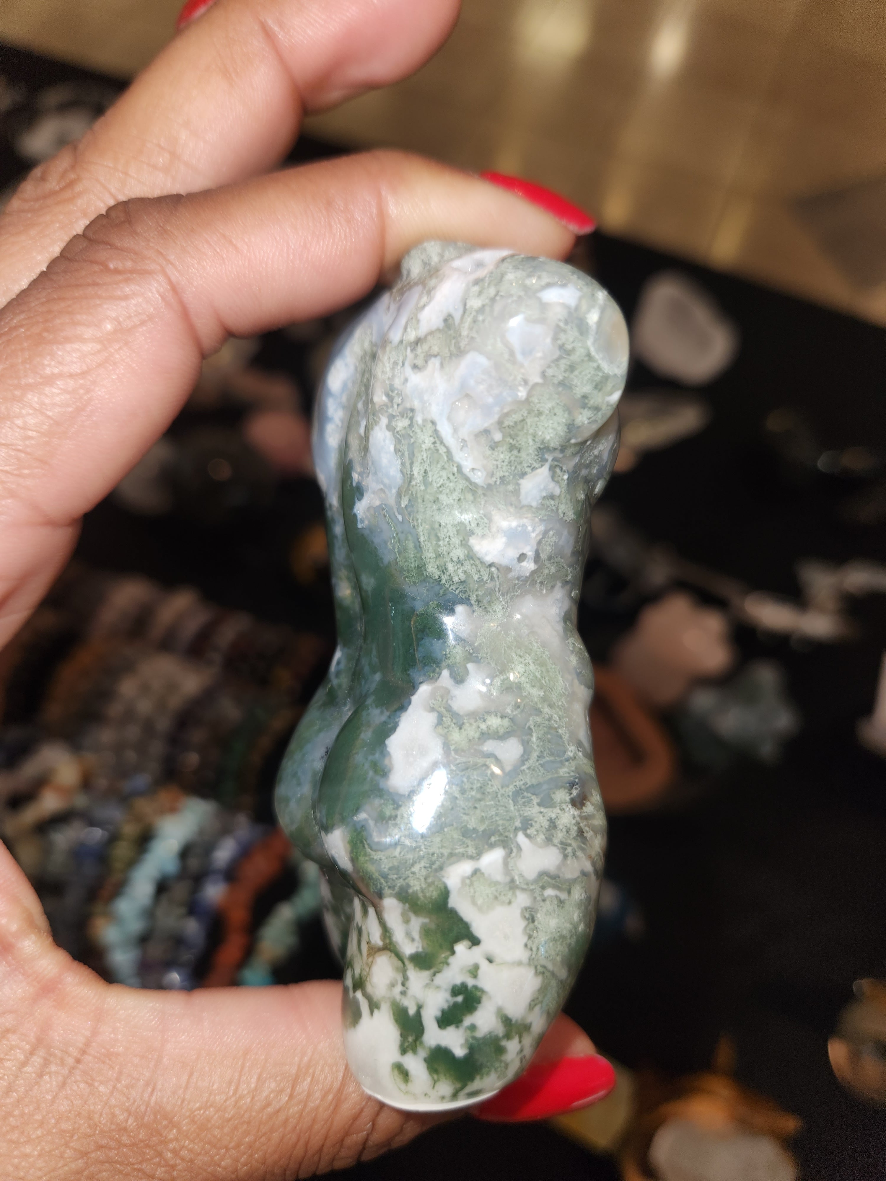 Moss Agate - Male & Female Pair