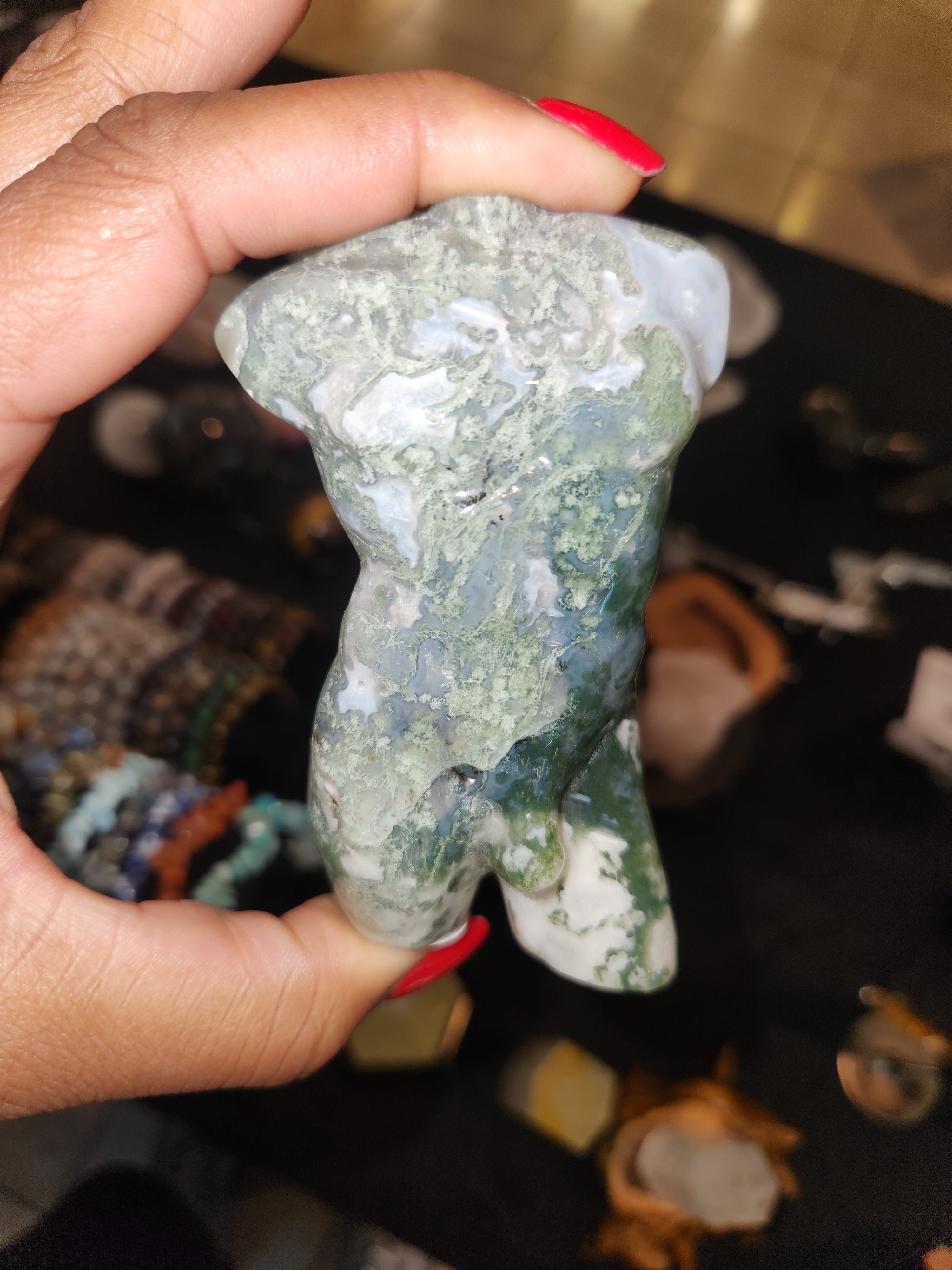 Moss Agate - Male & Female Pair