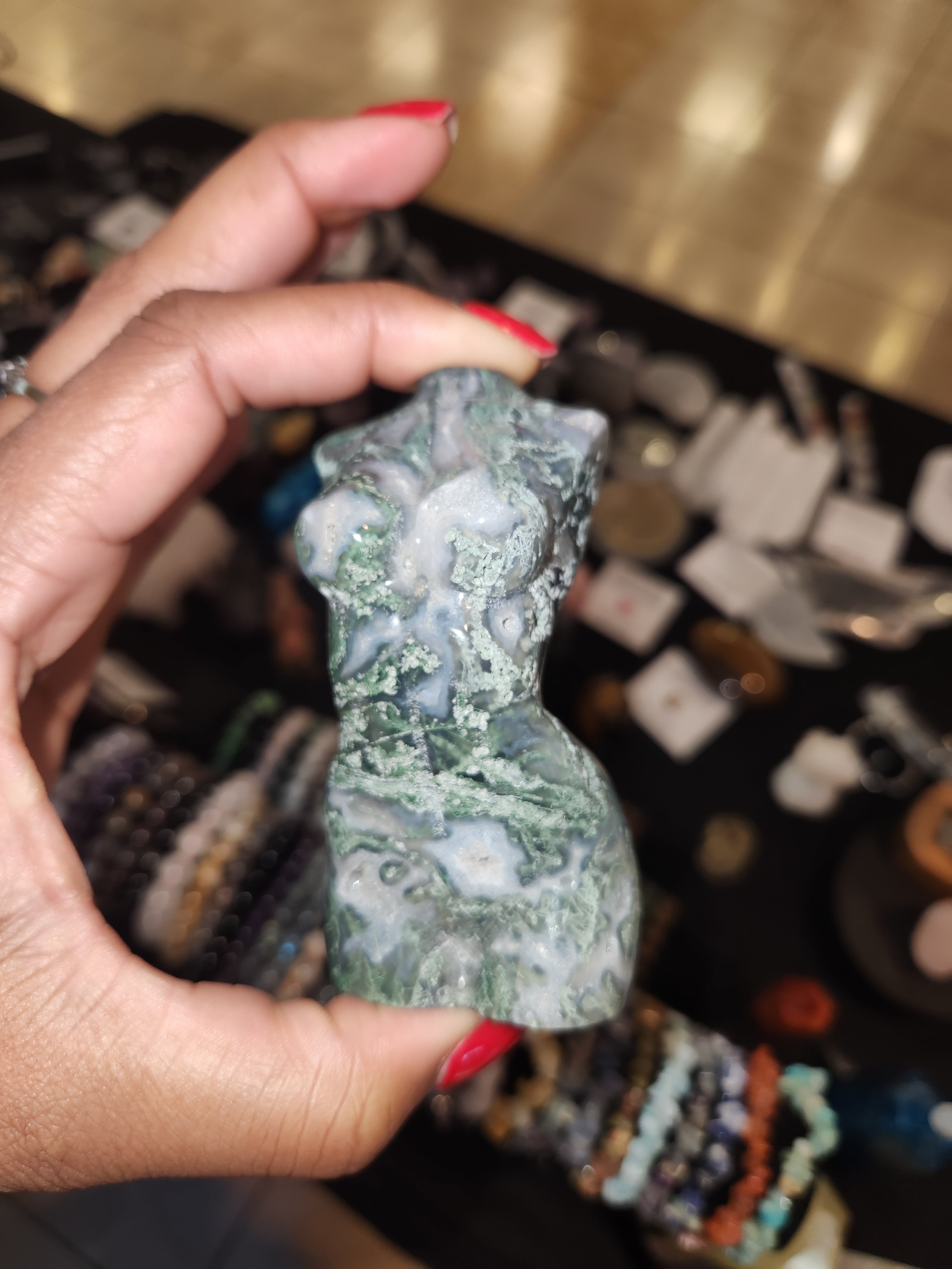 Moss Agate - Male & Female Pair