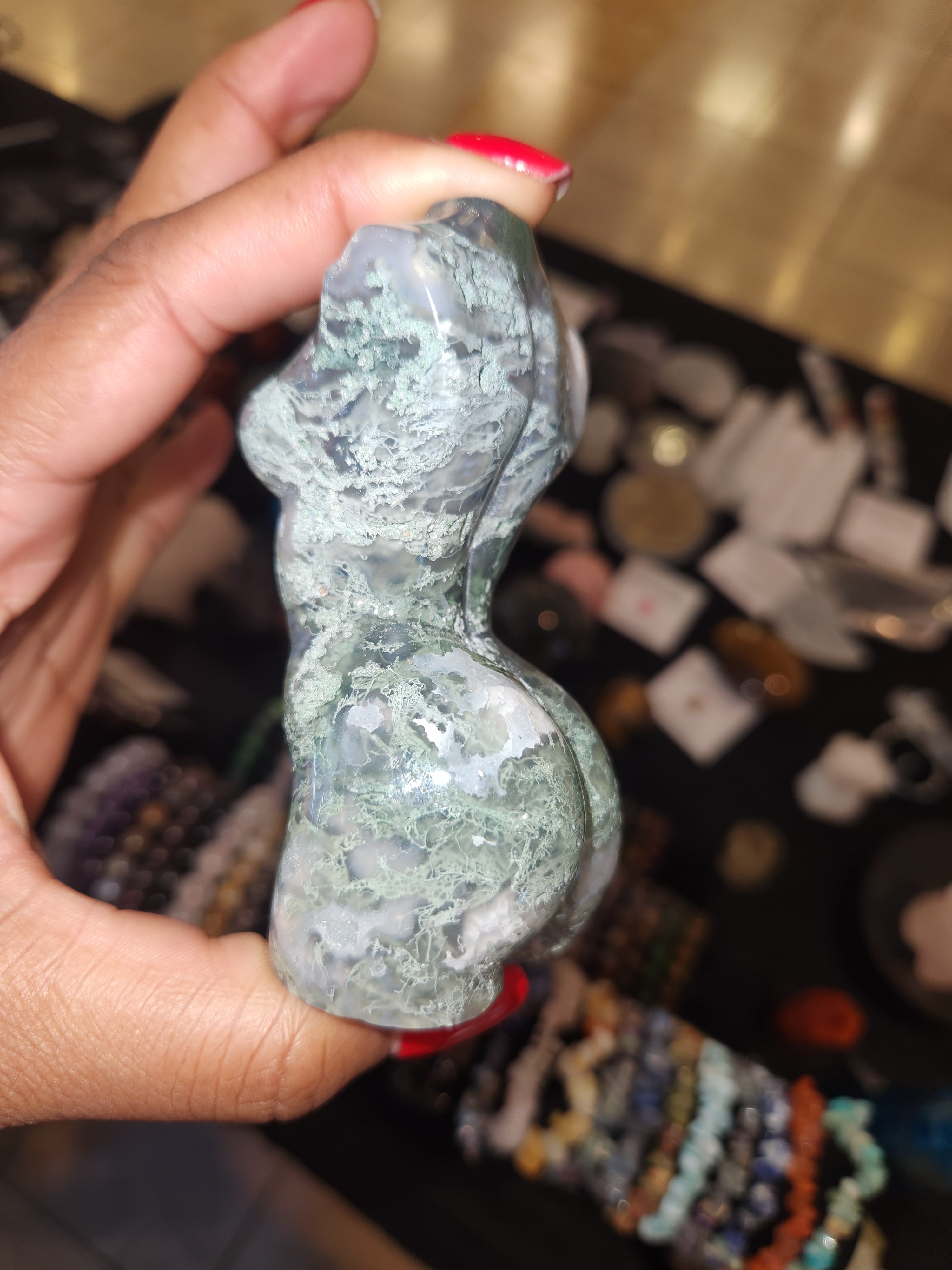 Moss Agate - Male & Female Pair