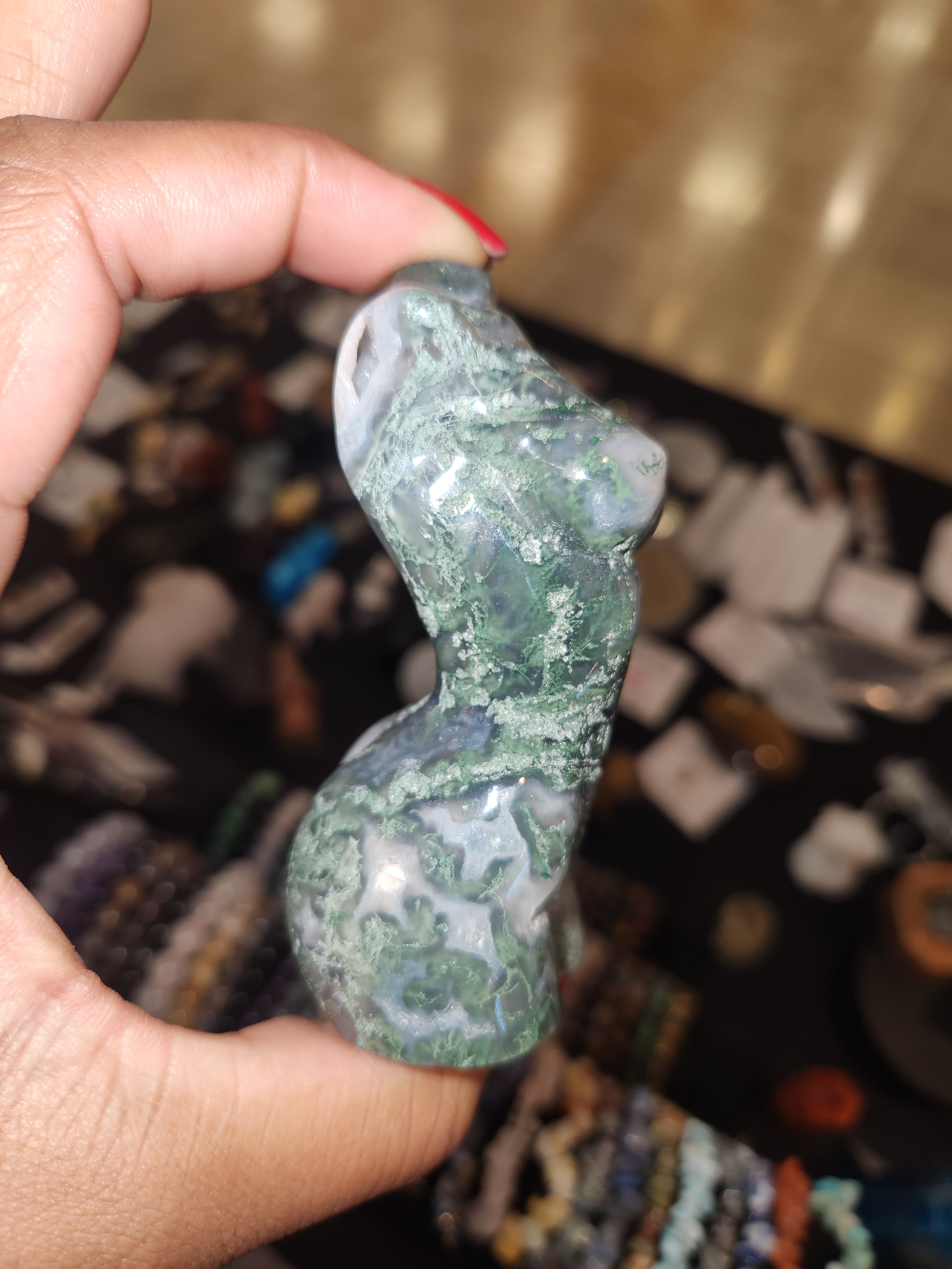 Moss Agate - Male & Female Pair