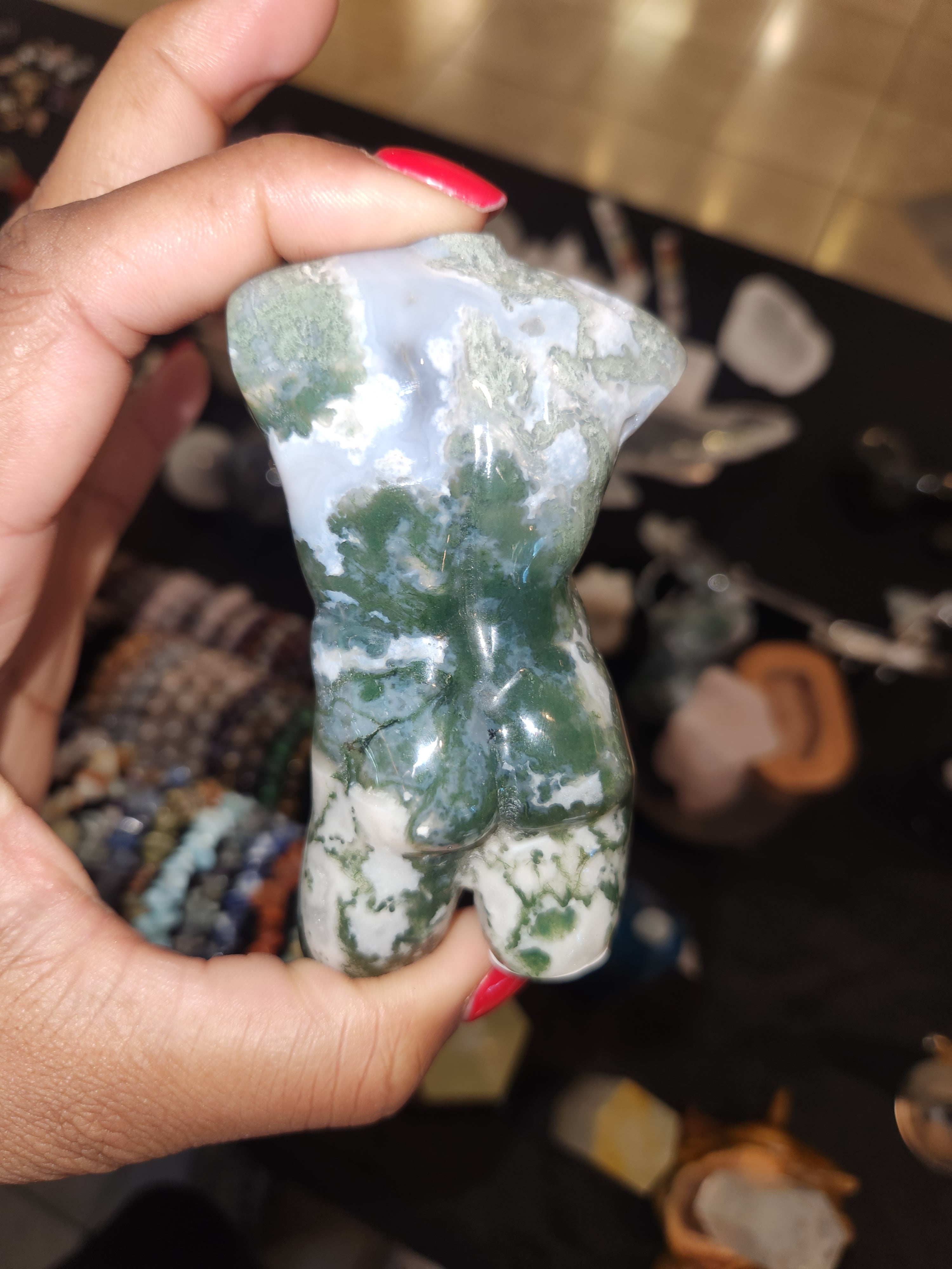 Moss Agate - Male & Female Pair