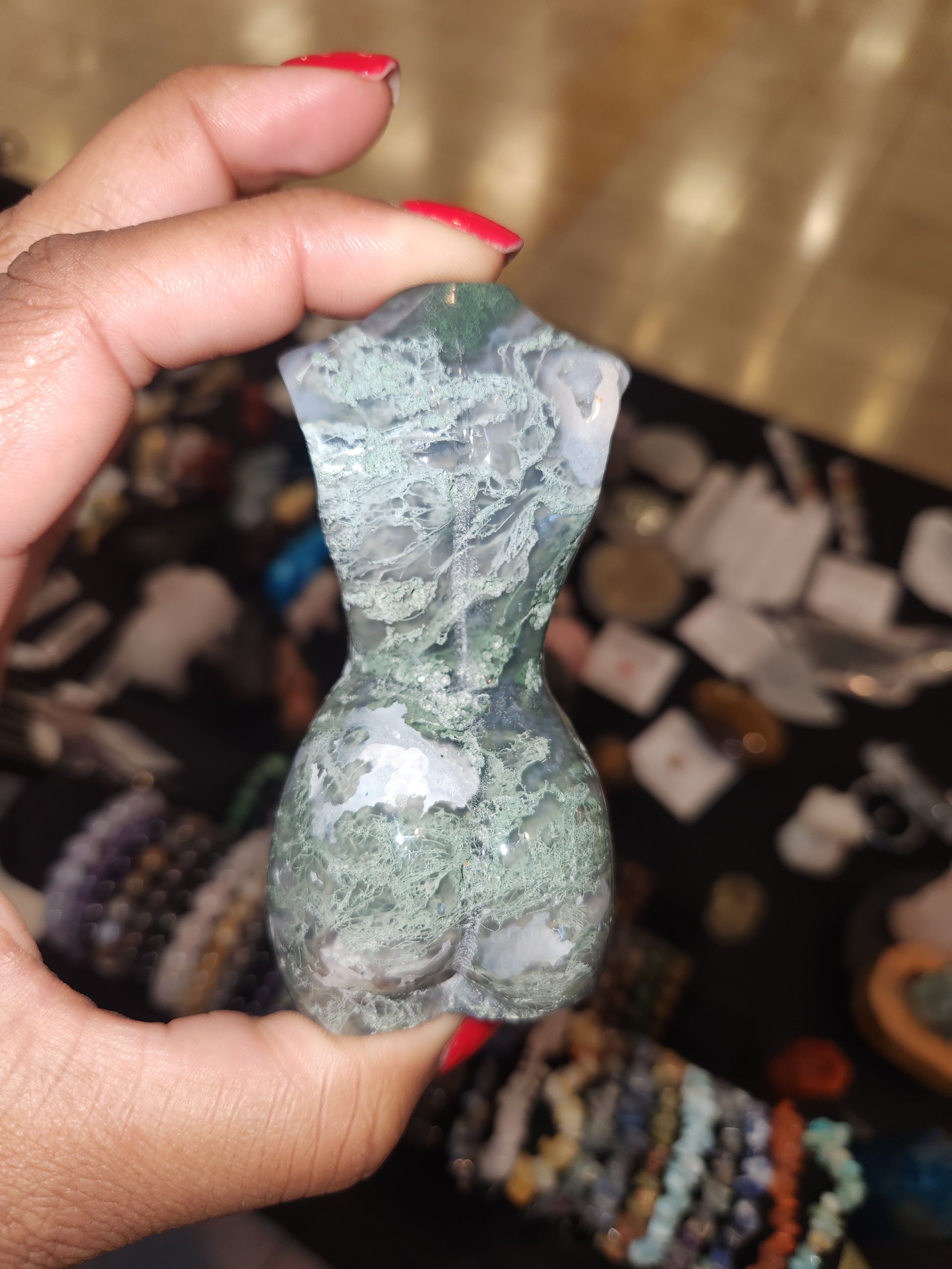 Moss Agate - Male & Female Pair